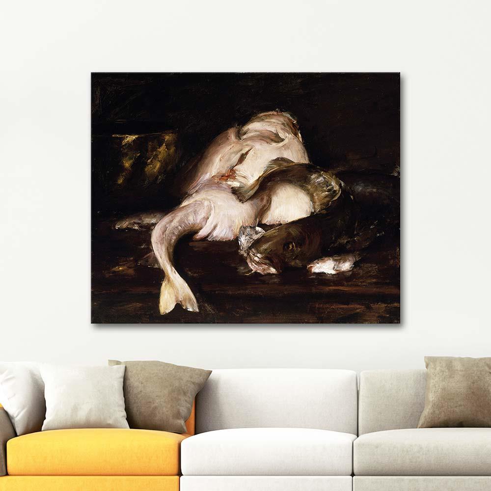 William Merritt Chase Still Life with Fish Art Print
