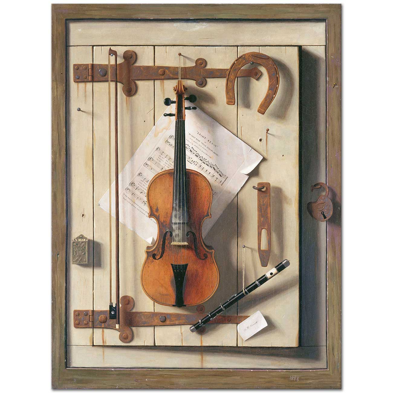 William Michael Harnett Still Life Violin and Music Art Print