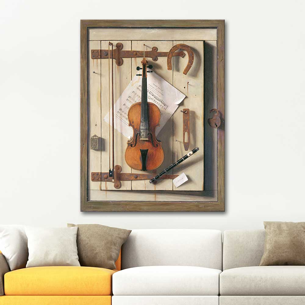 William Michael Harnett Still Life Violin and Music Art Print