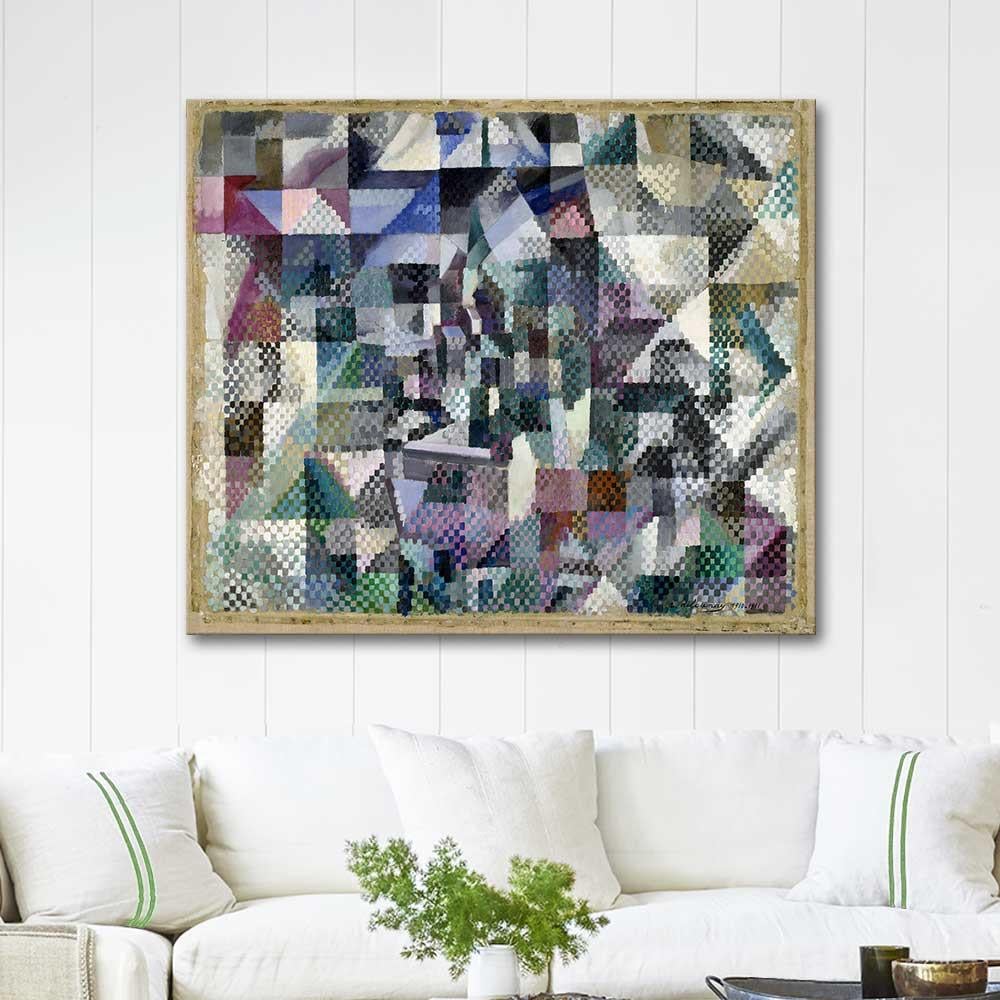 Robert Delaunay Şehir Penceresi No 3 Kanvas Tablo