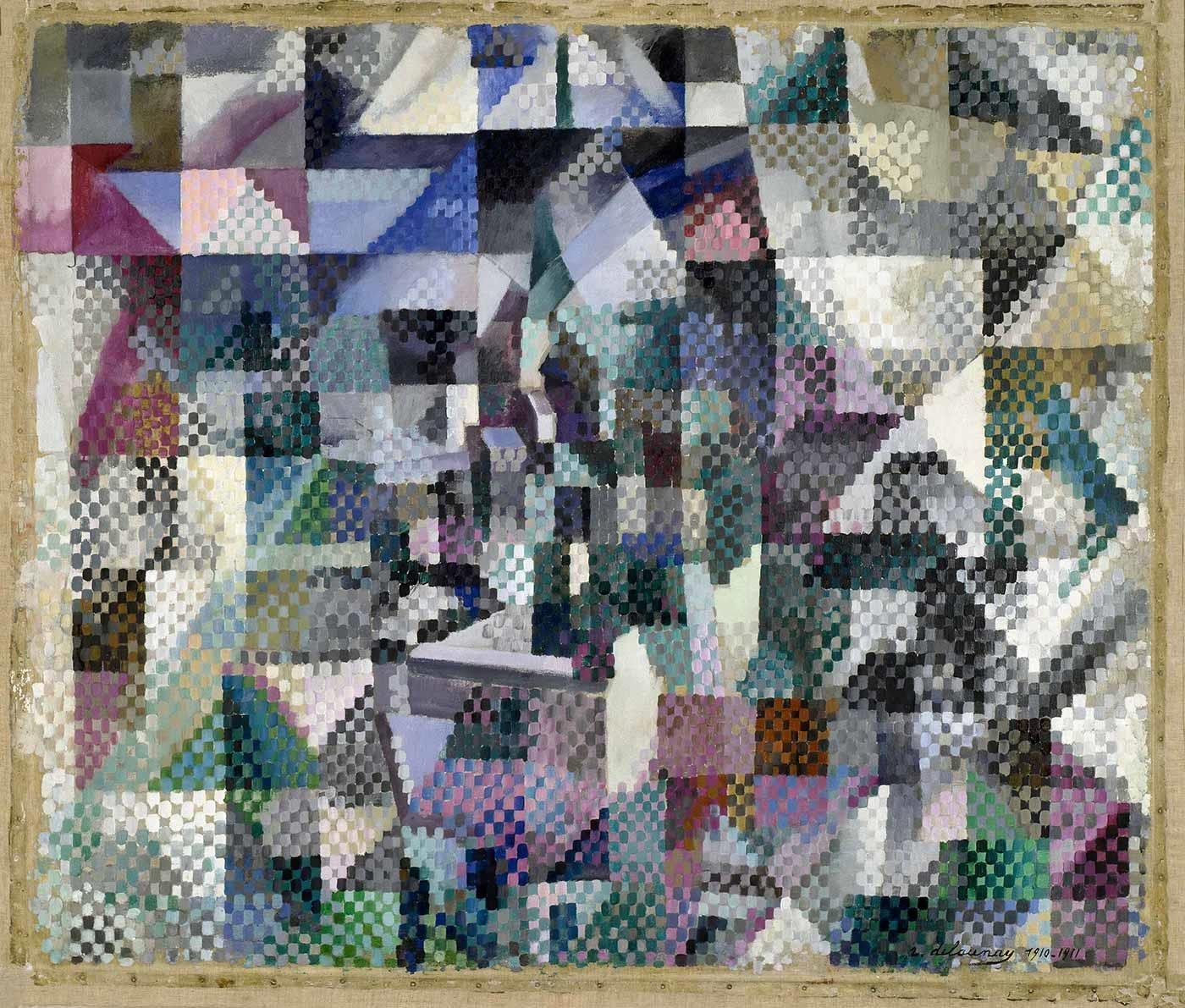 Robert Delaunay Şehir Penceresi No 3 Kanvas Tablo