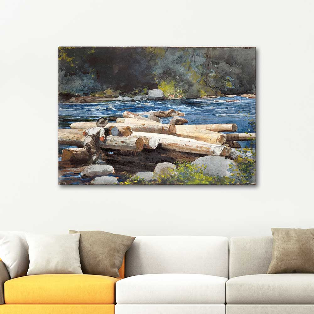 Winslow Homer Hudson Nehri Kanvas Tablo