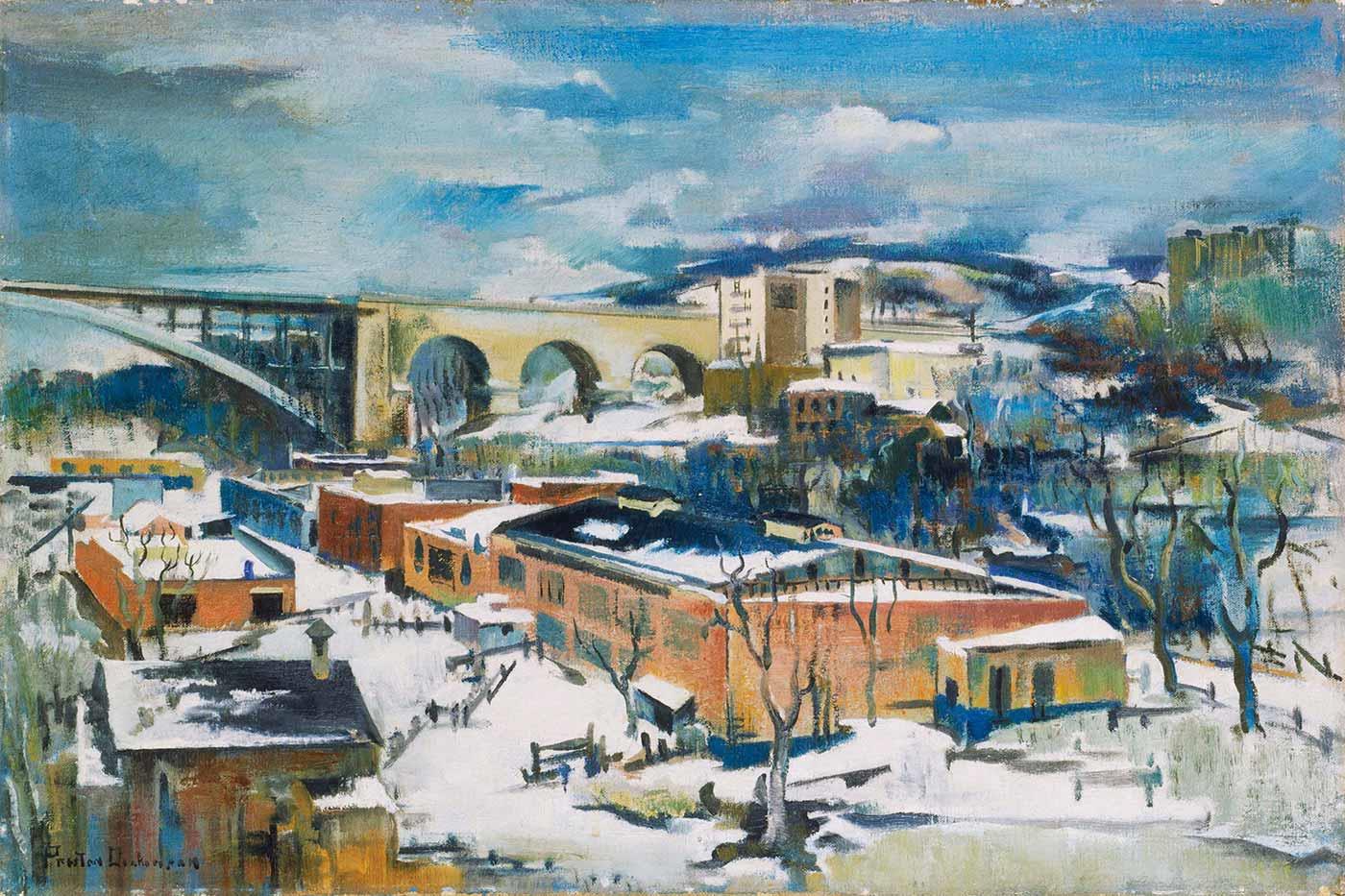 Winter Harlem River by William Preston Dickinson