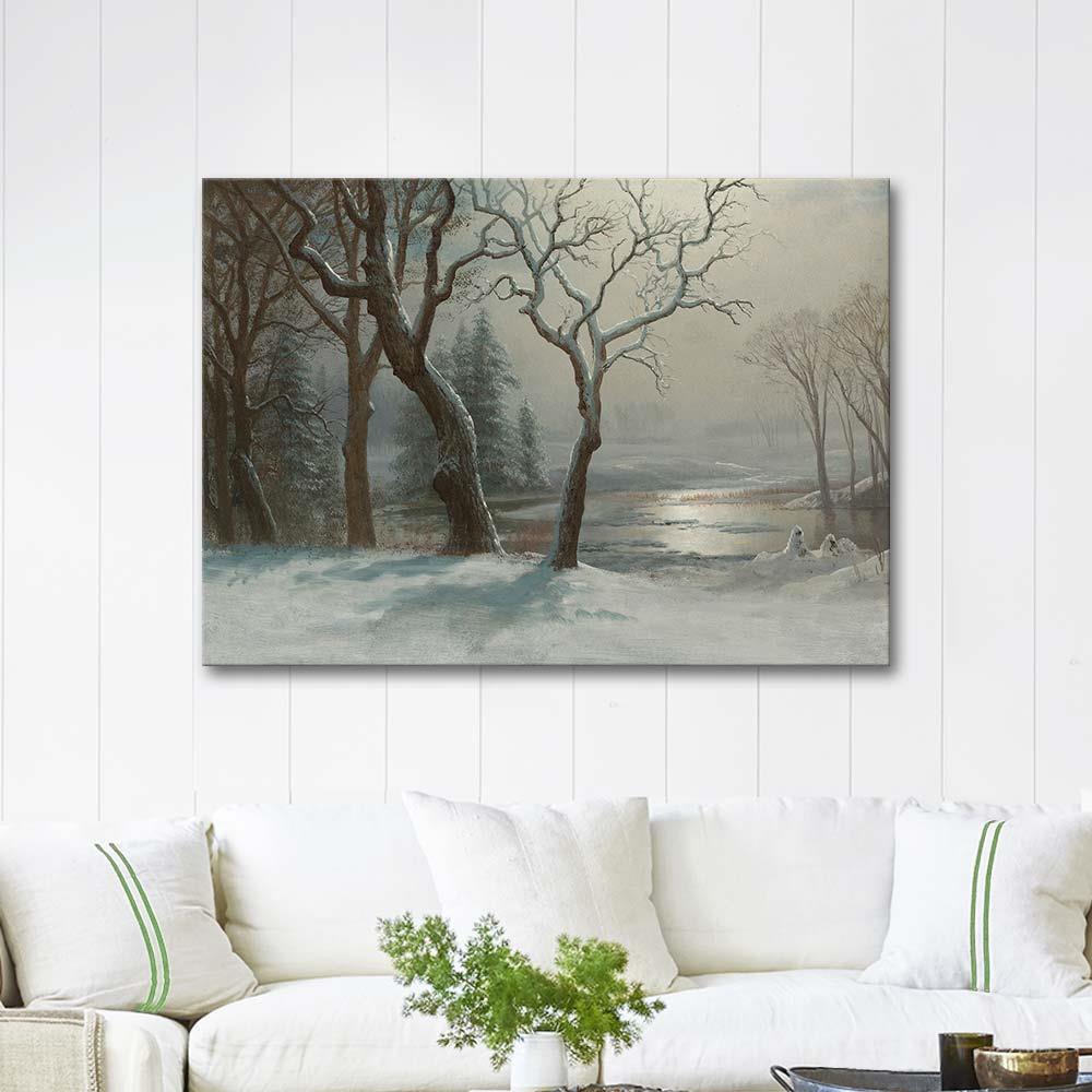 Albert Bierstadt Yosemite'de Kış Kanvas Tablo