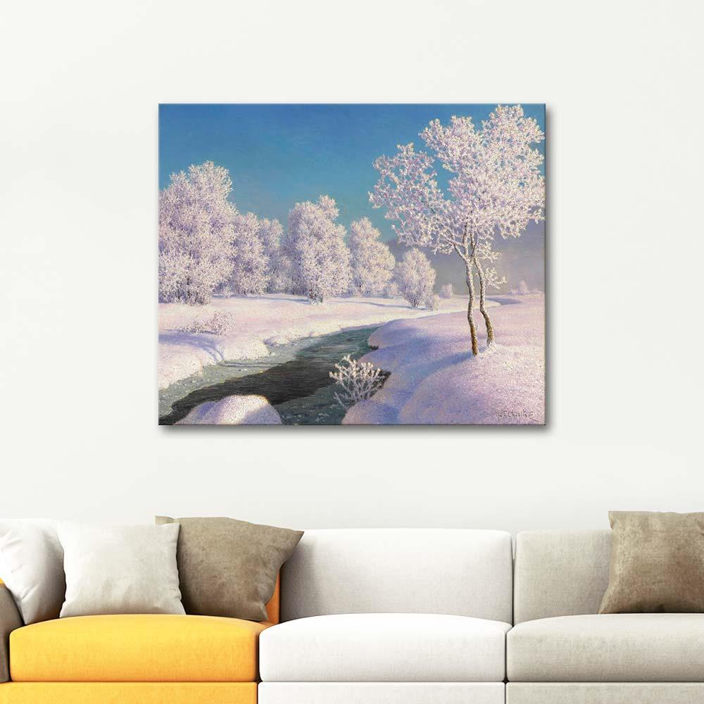 Winter Morning in Engading by Ivan Fedorovich Choultse as Art Print