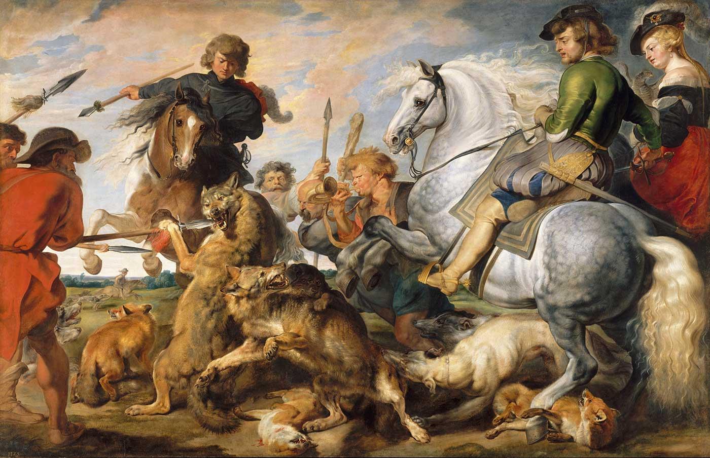 Peter Paul Rubens Kurt ve Tilki Avı Kanvas Tablo