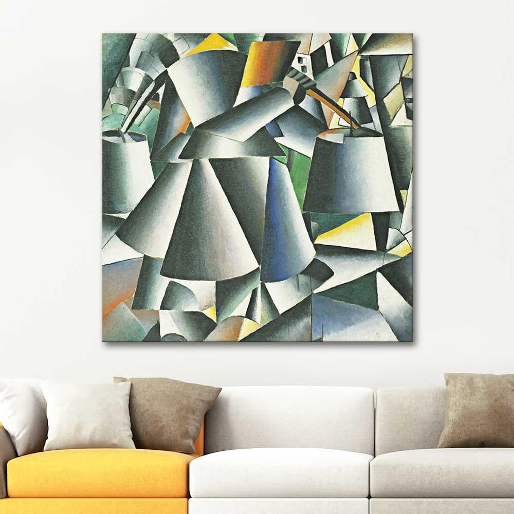 Kazimir Malevich Kova Taşıyan Kadın Kanvas Tablo