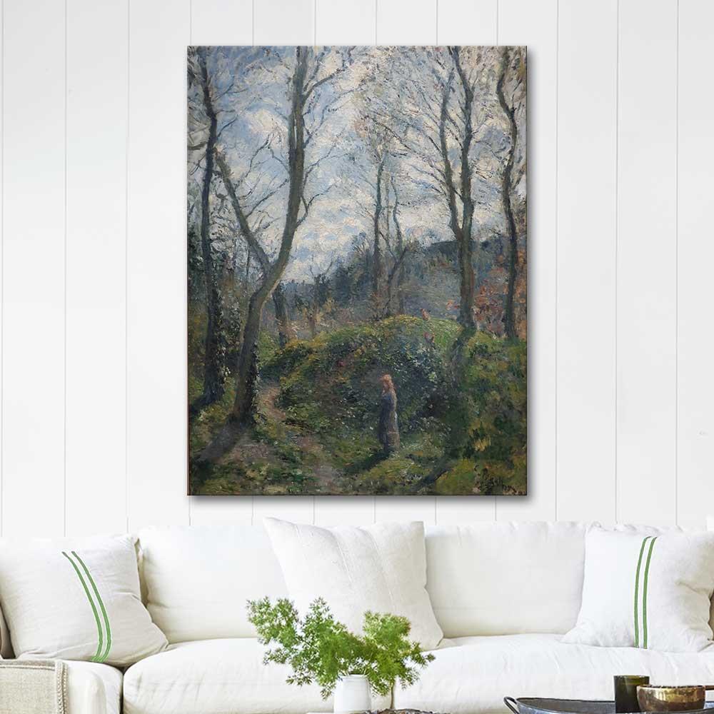 Camille Pissarro Orman Manzarası İlkbahar Kanvas Tablo