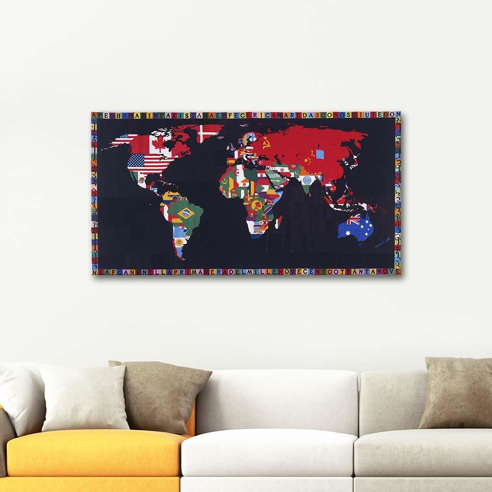 World Map by Alighiero Boetti as Art Print