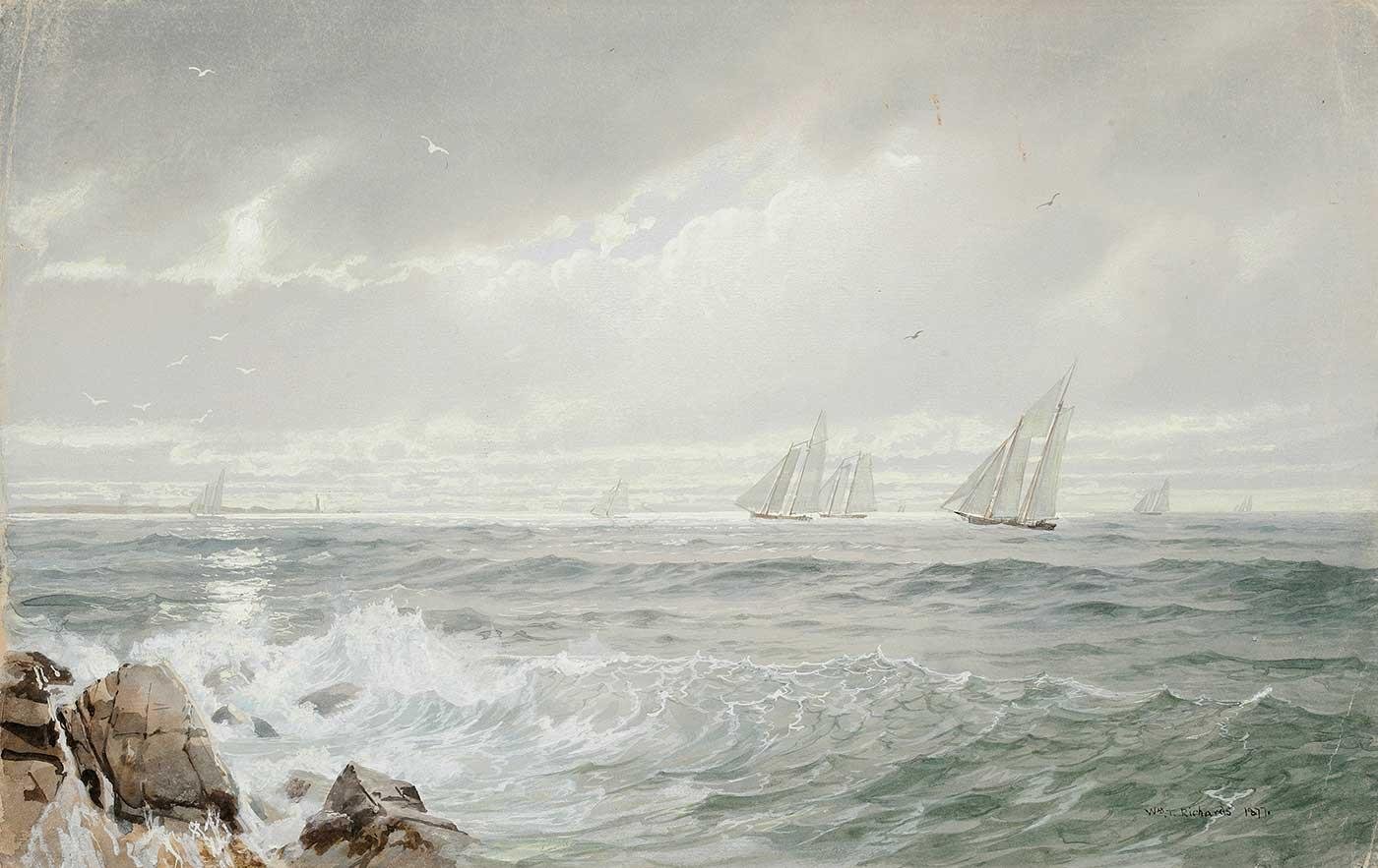 Yachts Off Newport by William Trost Richards