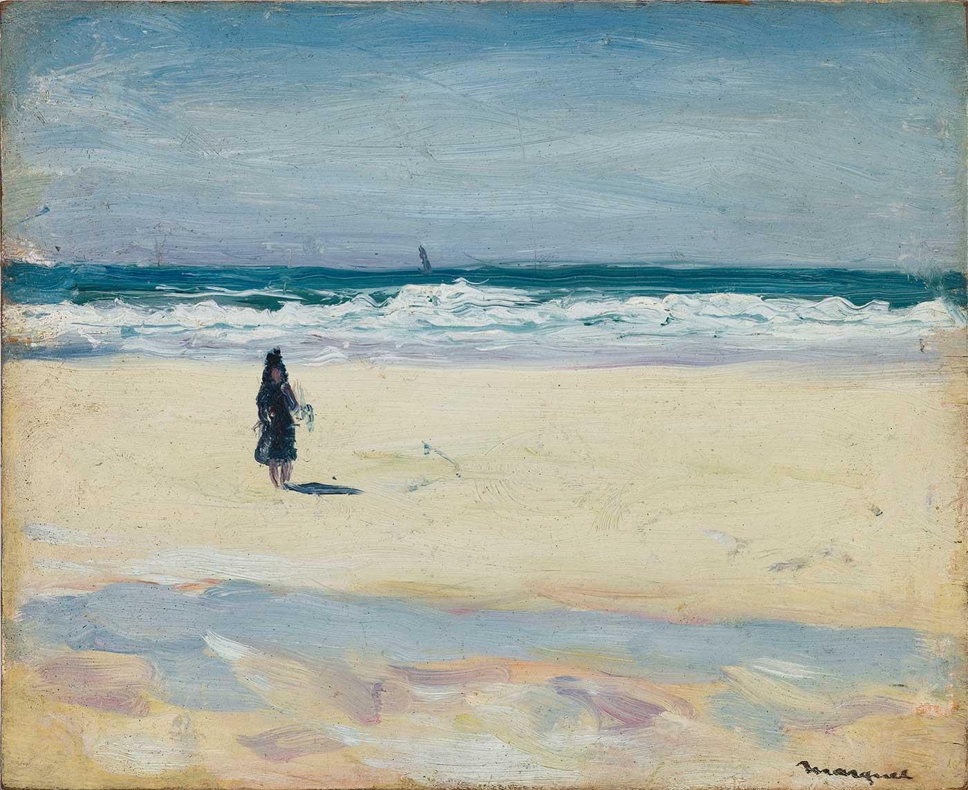 Young Girl on the Beach by Albert Marquet as Art Print