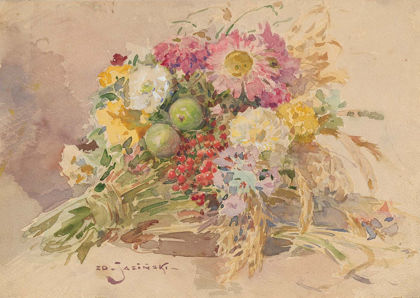 Zdzislaw Jasinski Bunch for the Feast of Our Lady of Herbs Art Print