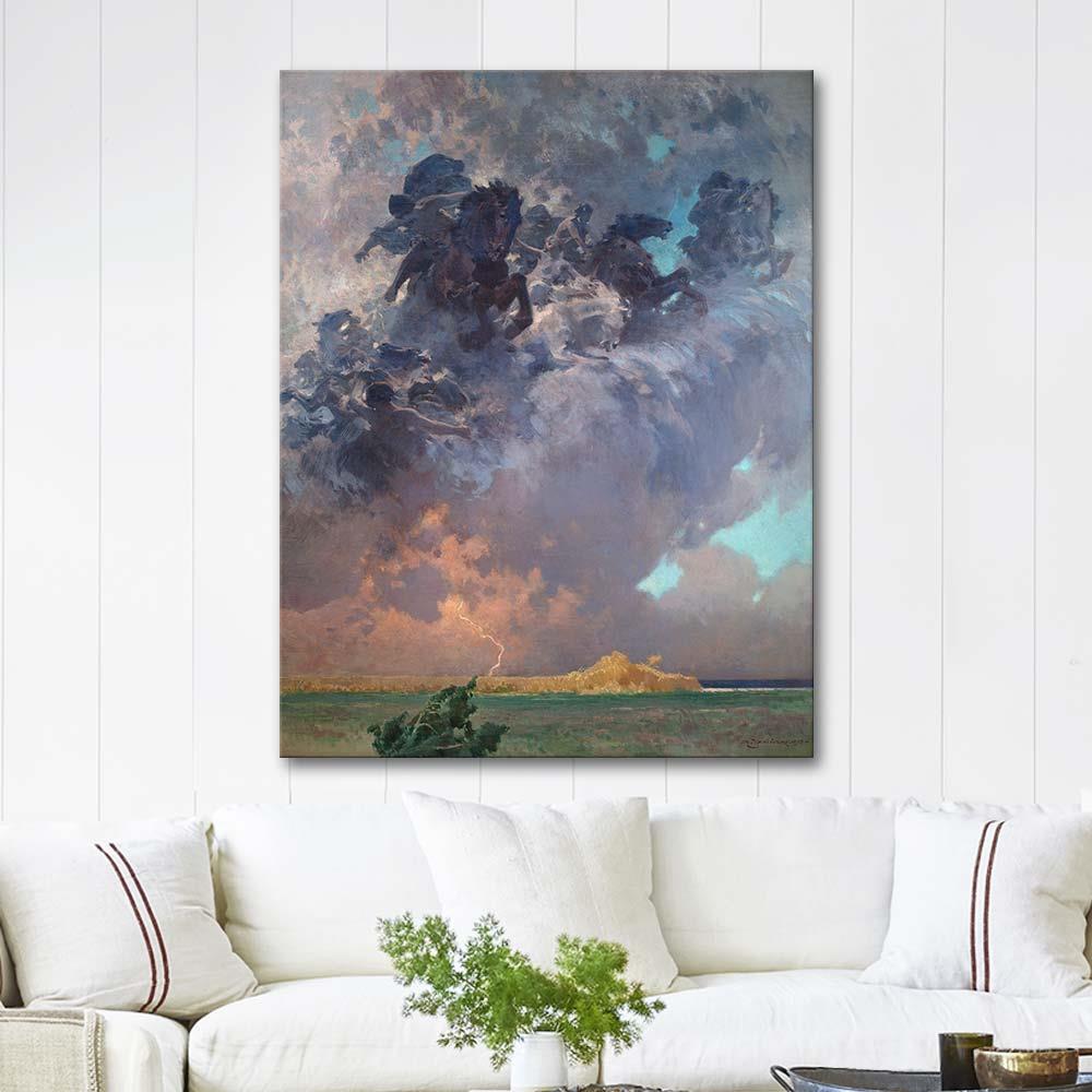 Zdzislaw Jasinski Fırtına Kanvas Tablo