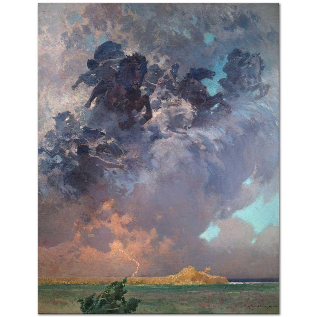 Zdzislaw Jasinski Fırtına Kanvas Tablo