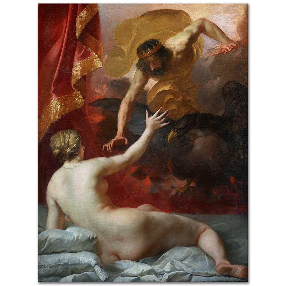 Jacques Blanchard Zeus ve Semele Kanvas Tablo