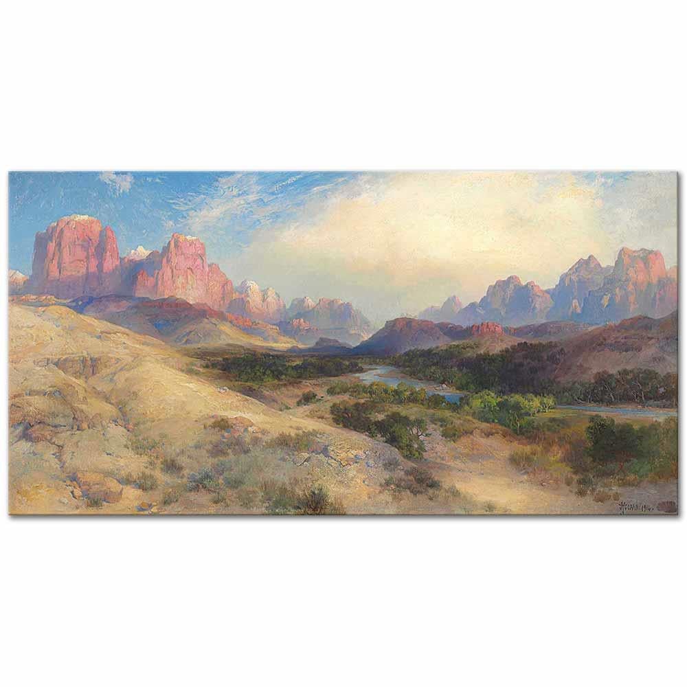 Zion Valley South Utah by Thomas Moran as Art Print