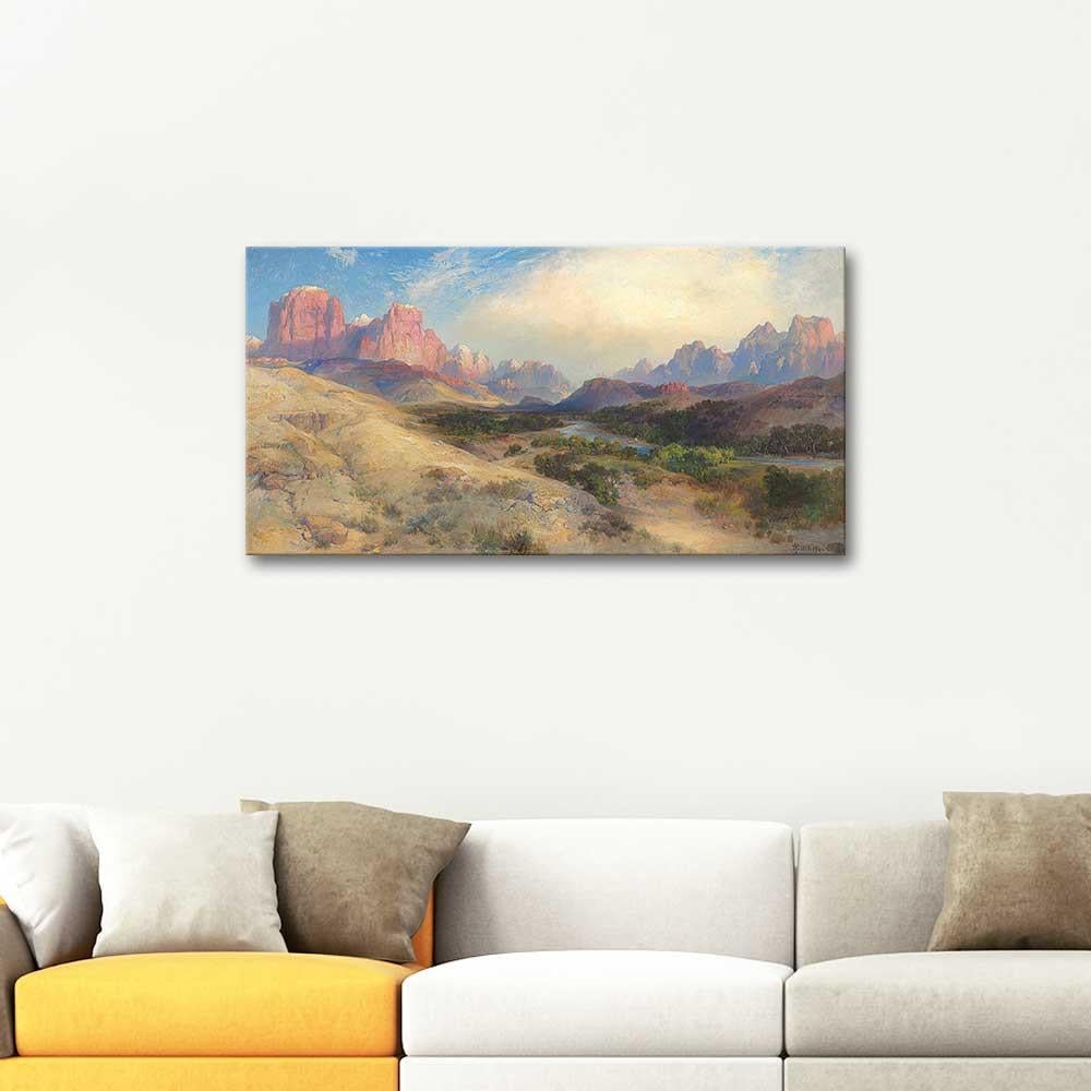 Zion Valley South Utah by Thomas Moran as Art Print