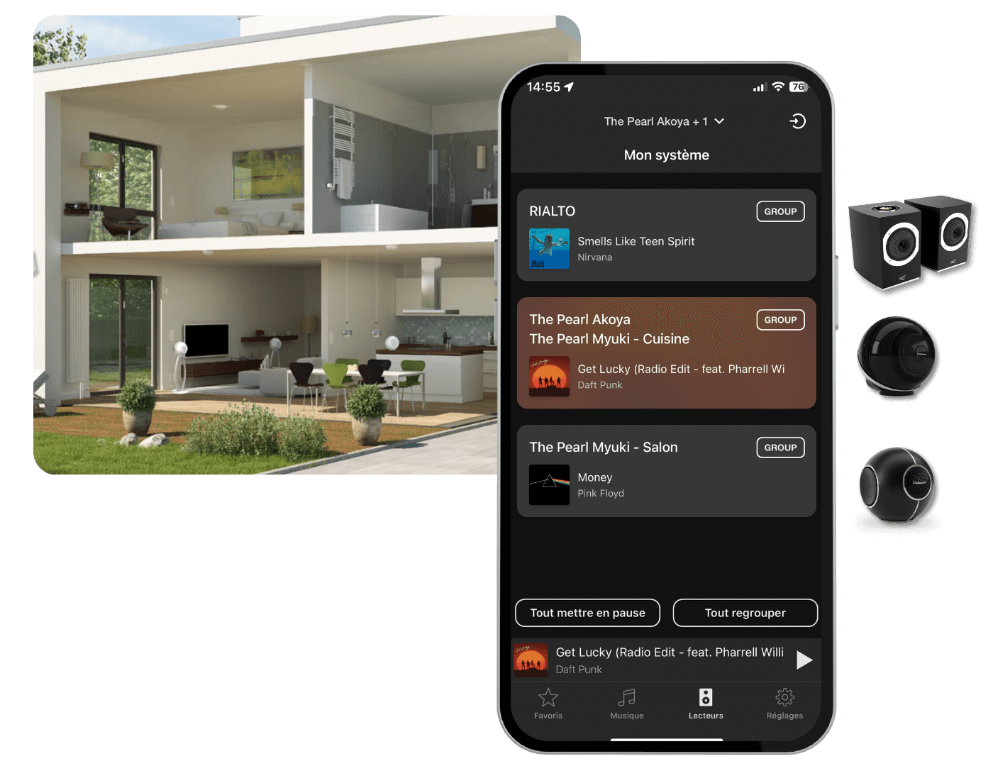 Cabasse The Pearl Miyuki Şarj Edilebilen Aktif Taşınabilir Hoparlör
