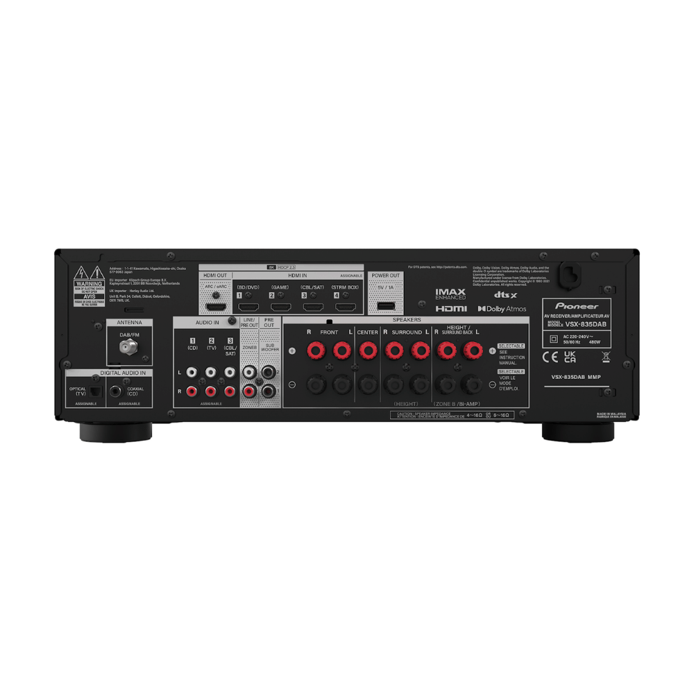 Pioneer VSX-835 80 Watt 7.2 Kanal Ev Sinema Amplifikatörü