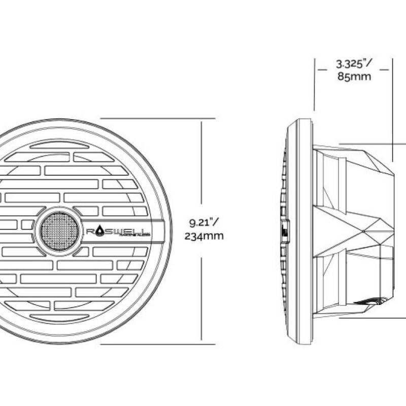 Roswell R1 8 inç Marine Hoparlör