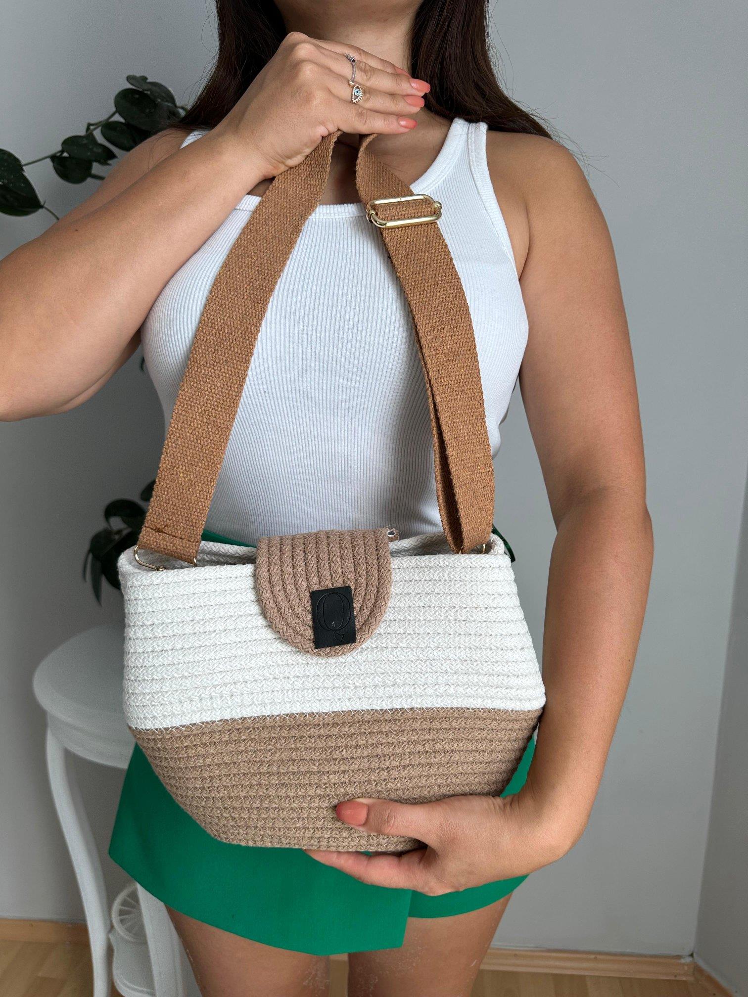 Kahverengi Helena Hasır Kadın Çanta | mustbagshop.com
