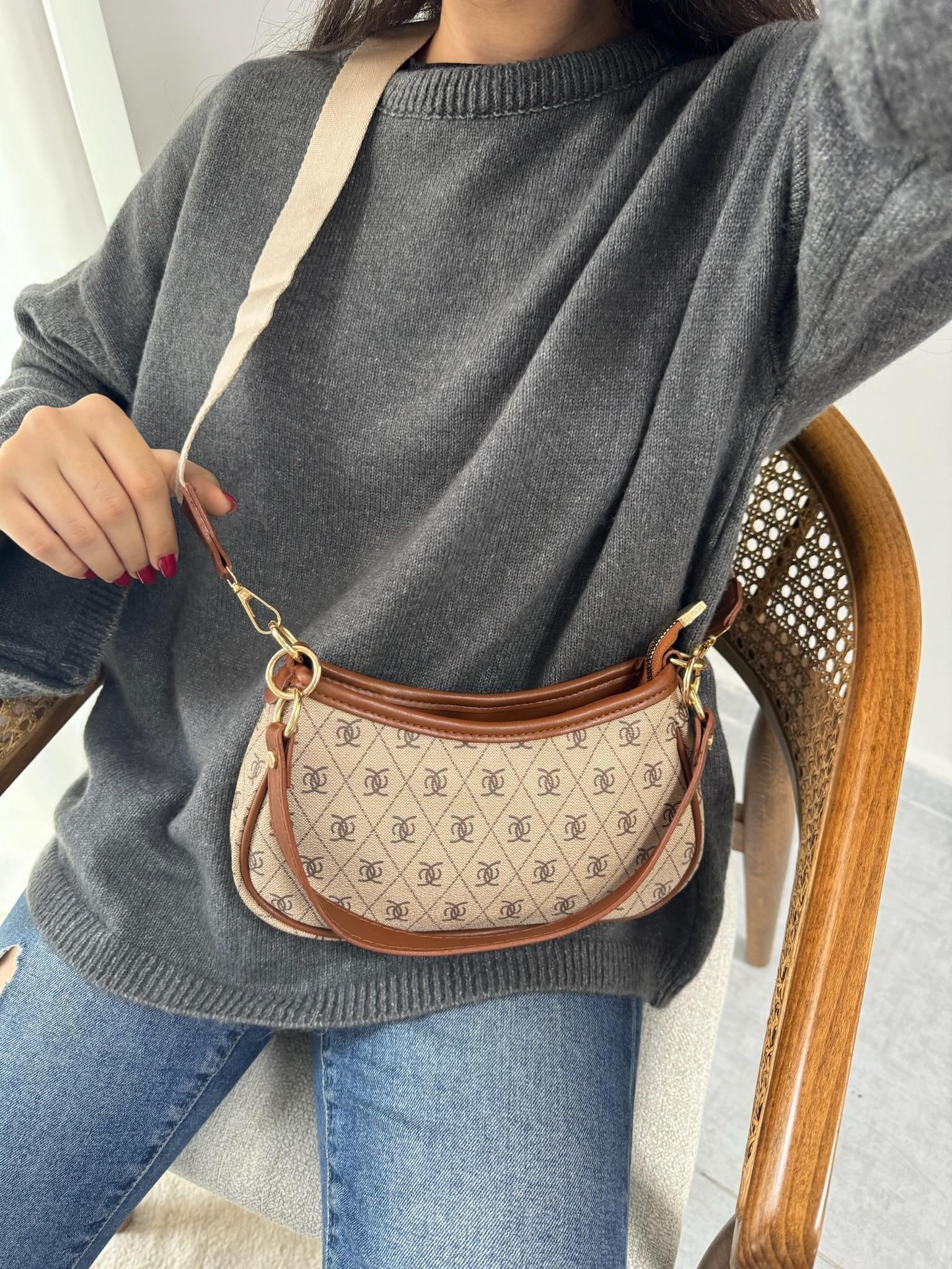 Taba Farme Monogram Baget ve Çapraz Çanta | mustbagshop.com