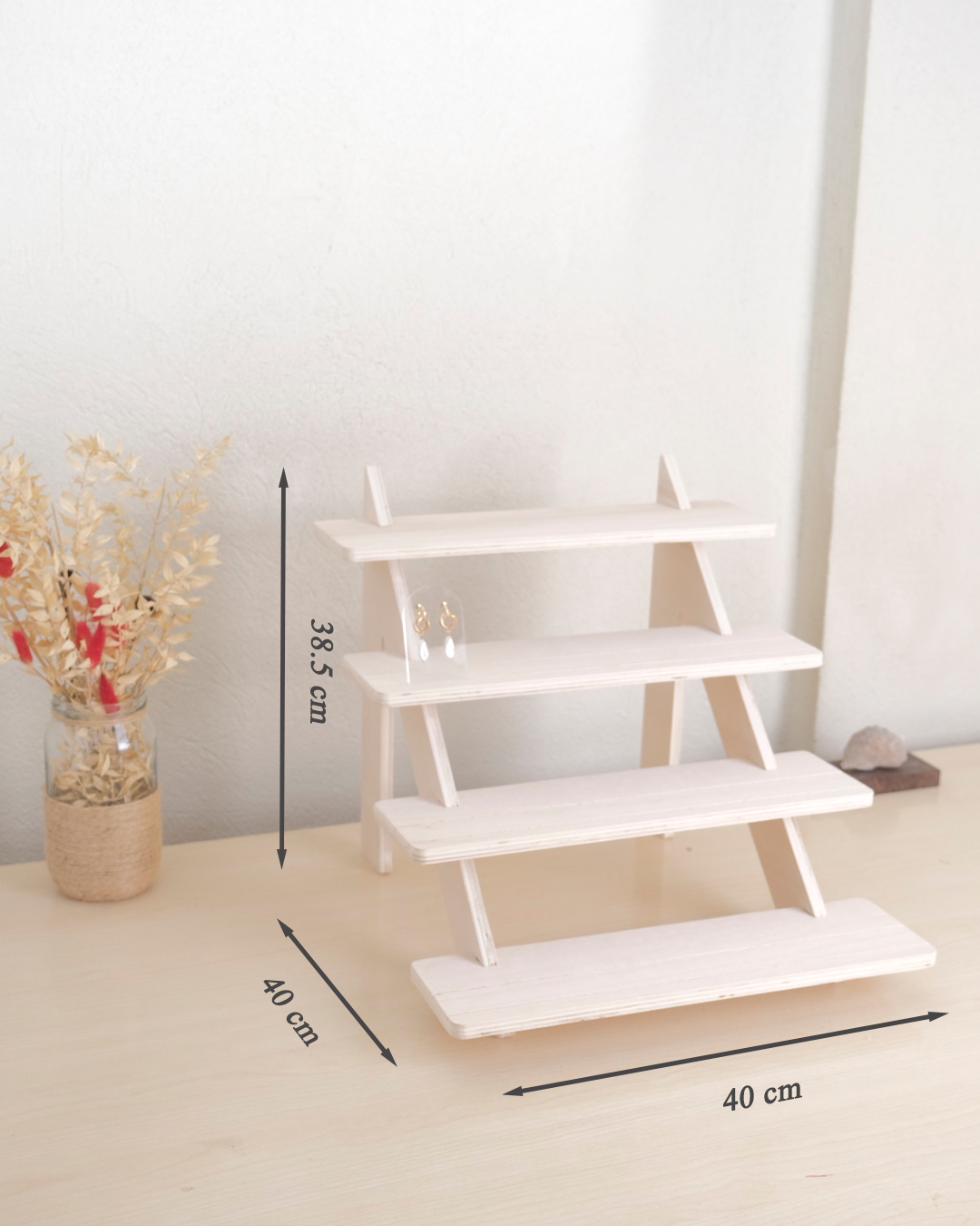 Ahşap 4 katlı demonte stand