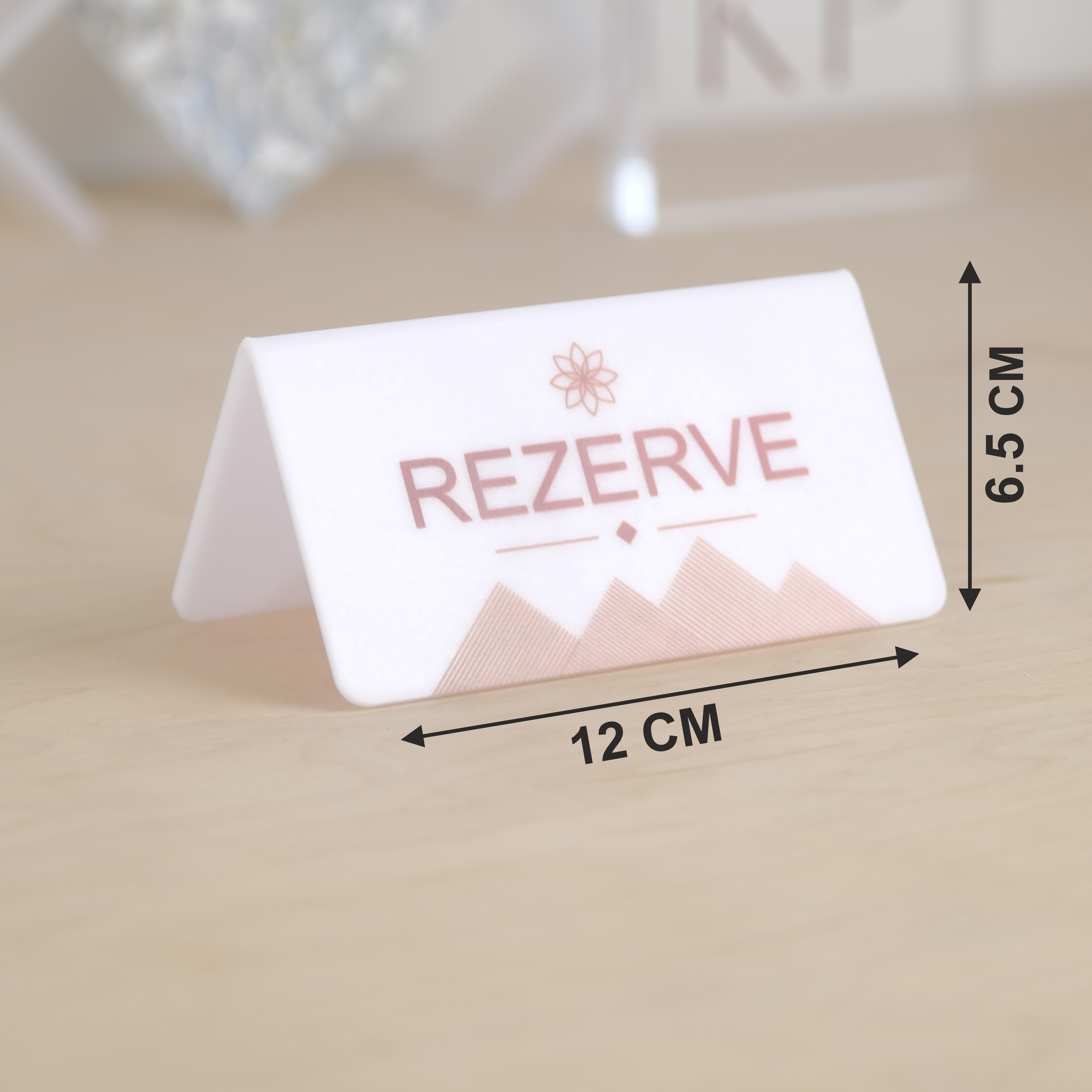 MASA ÜSTÜ PLEKSİ REZERVE YAZISI