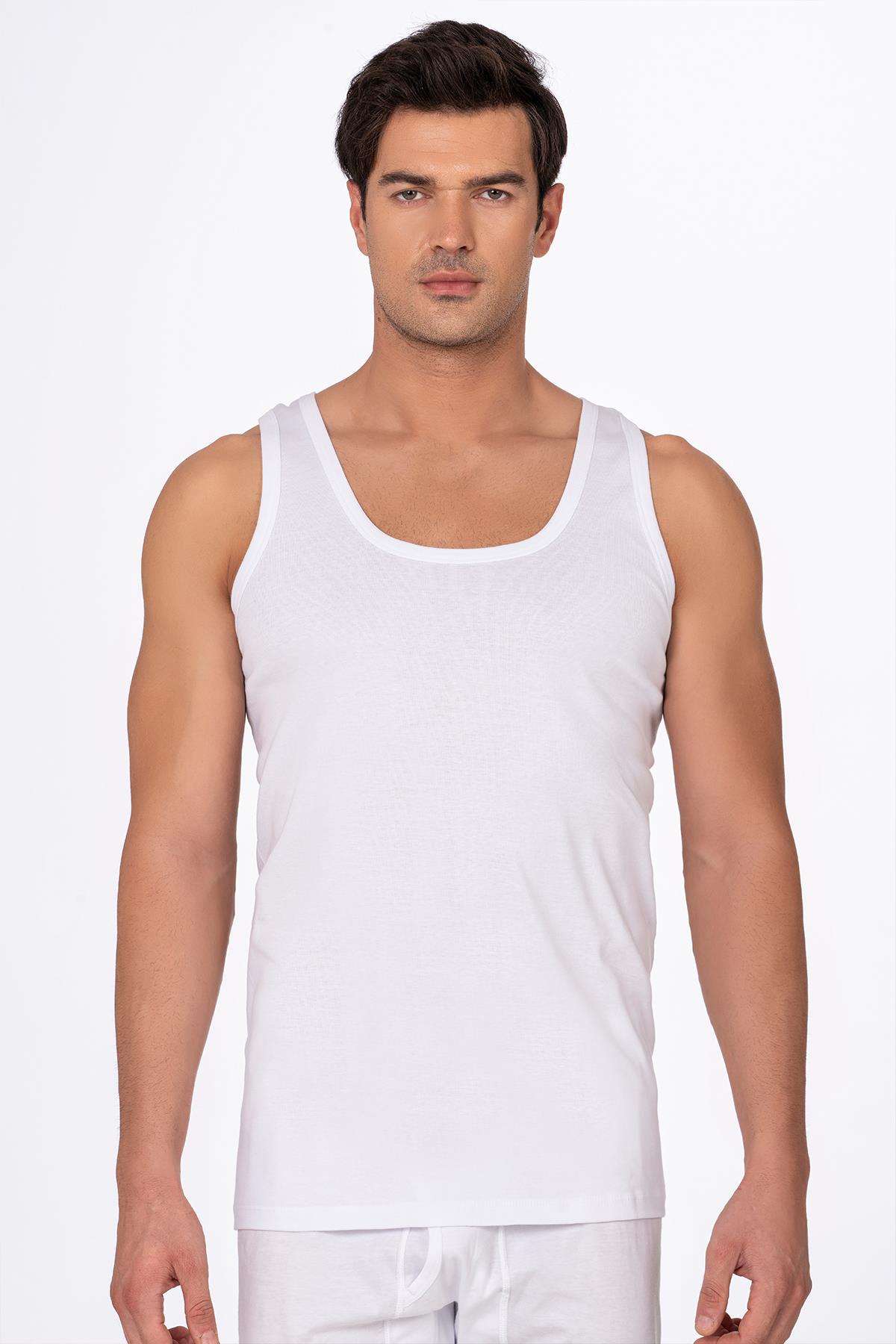  Erkek Ribana Atlet Beyaz | K0113