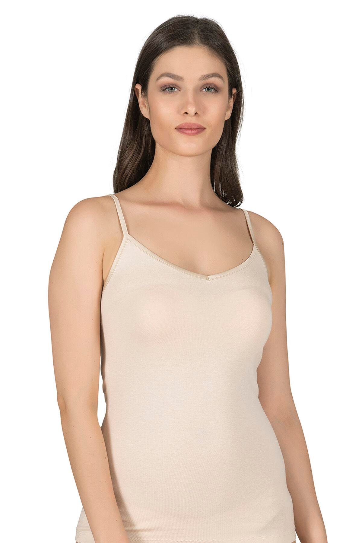  Kadın İp Askılı Modal Atlet Ten | Kompedan K20586