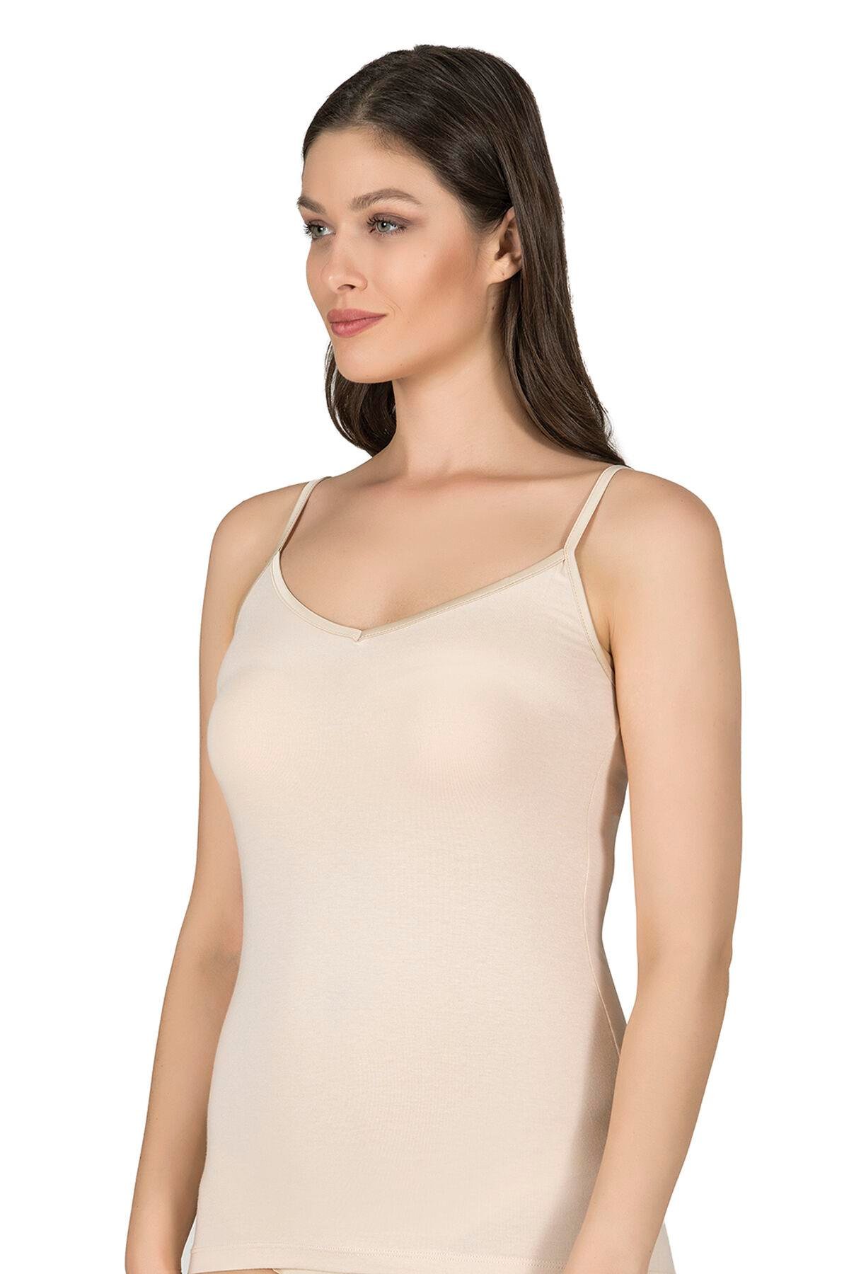  Kadın İp Askılı Modal Atlet Ten | Kompedan K20586