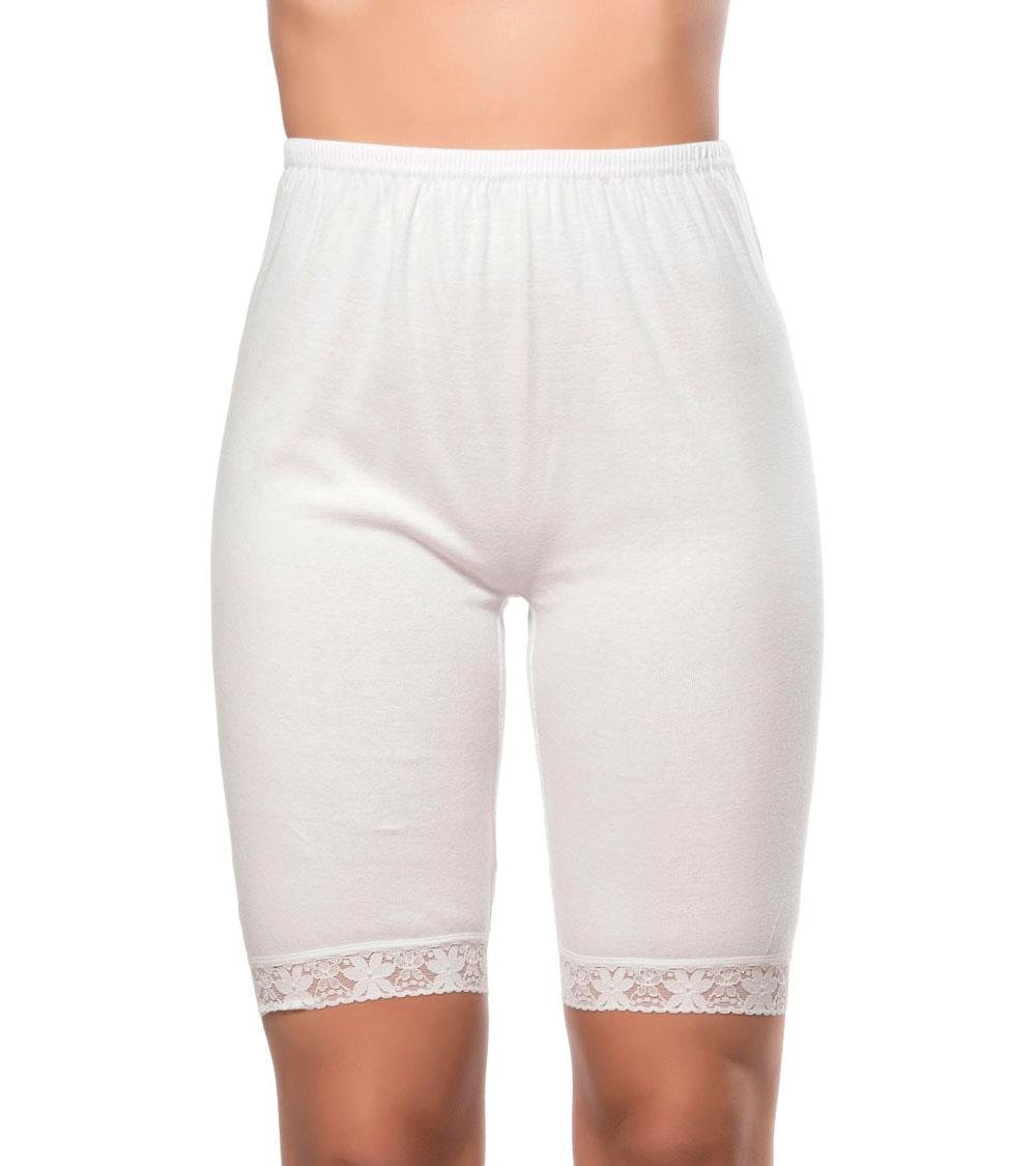  Kadın Ribana Dantelli Paçalı Beyaz | Kompedan K0114