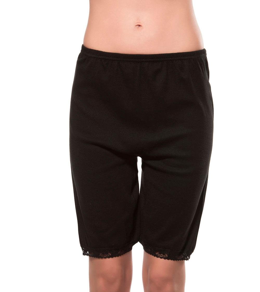  Kadın Ribana Dantelli Paçalı Siyah | Kompedan K0114