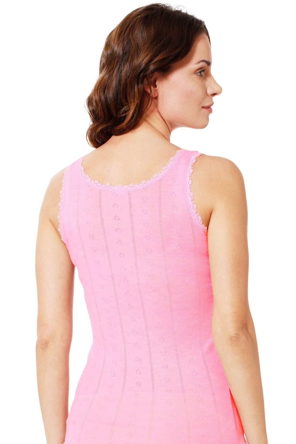  Kadın Yumoş Atlet Pembe | Kompedan K23493 