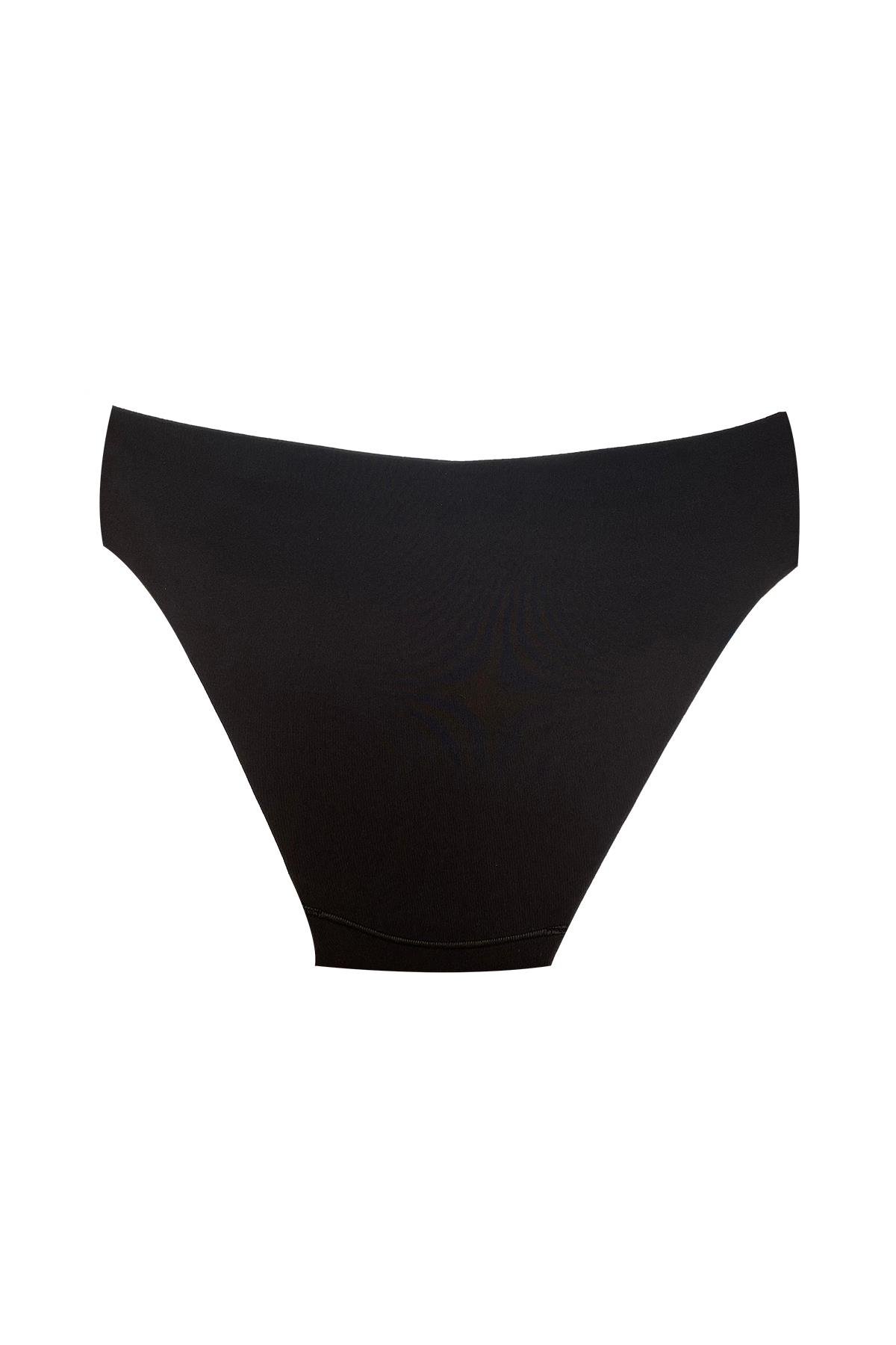 3'lü Pamuklu Lazer Kesim Bato Külot | Siyah 0405