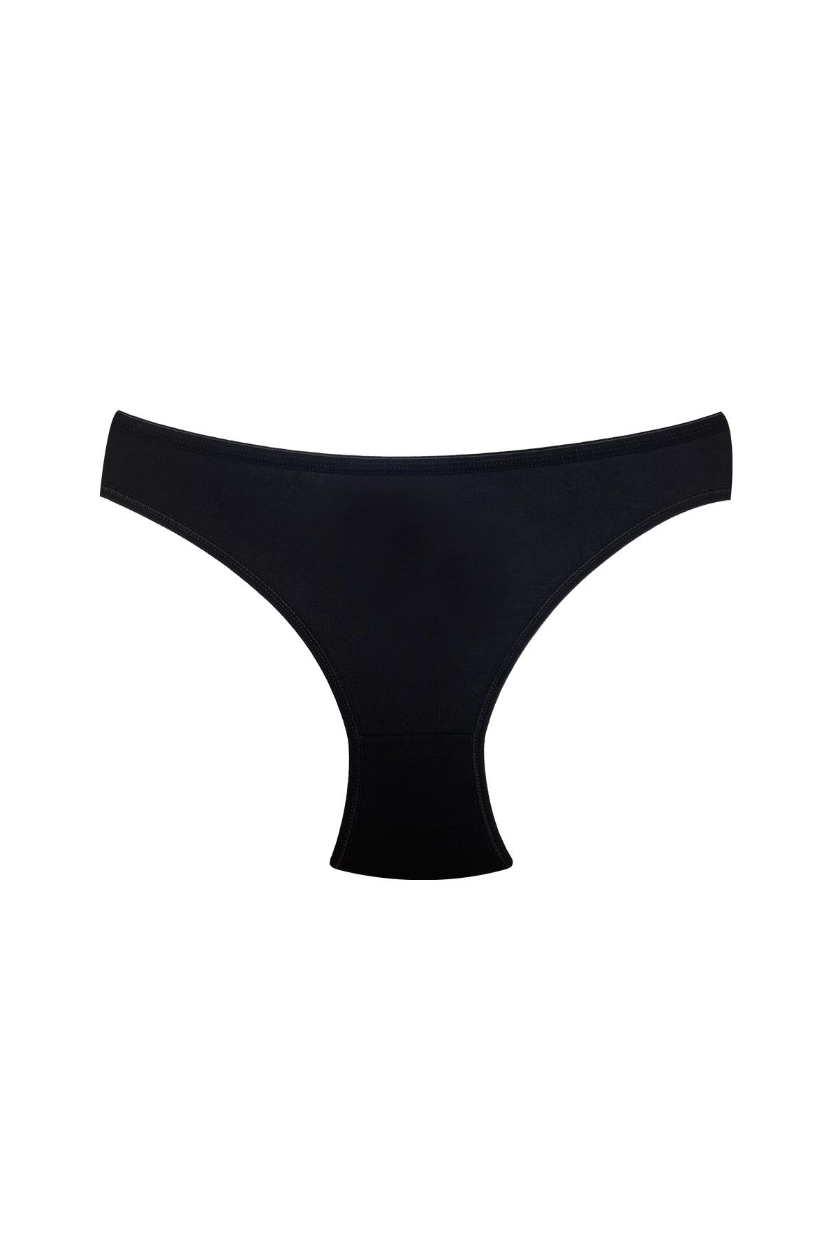 3'lü Pamuklu Slip Bamboo Kumaş | Siyah 0320