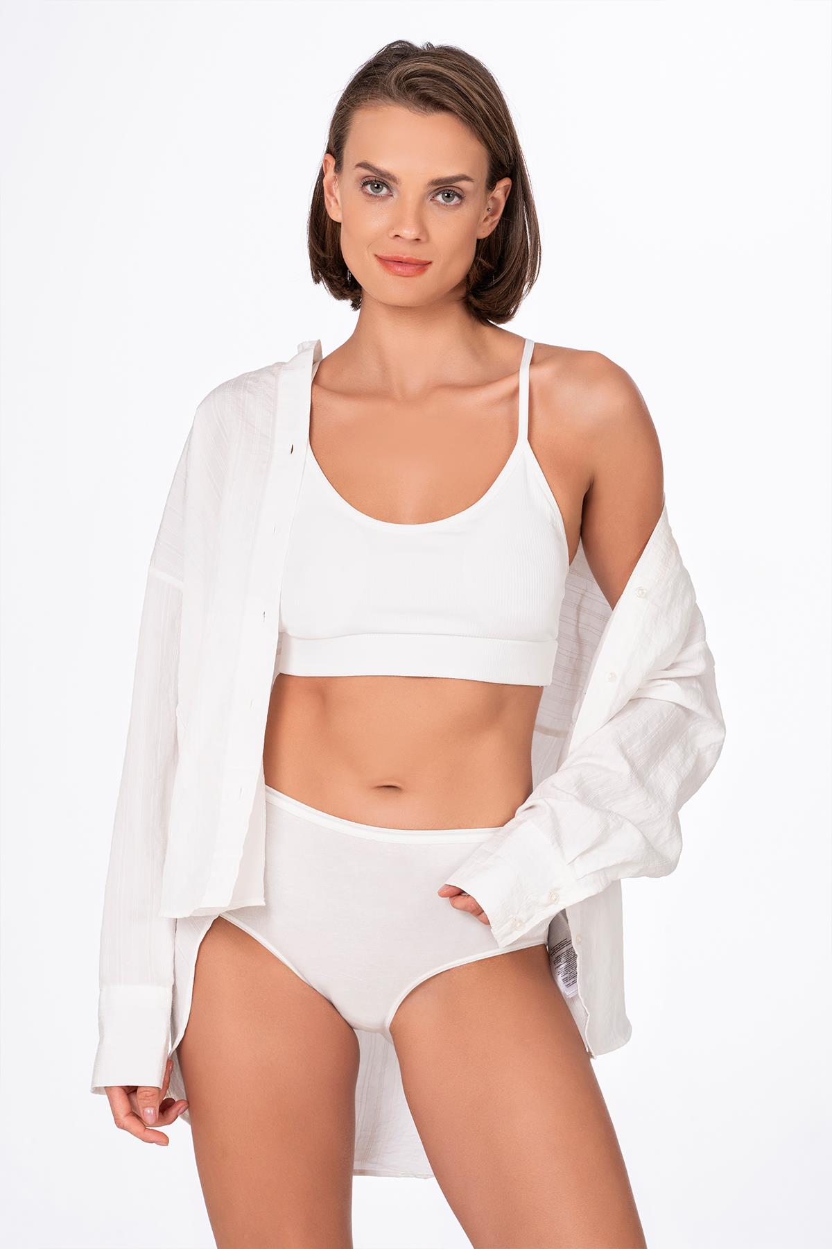 4'lü Paket Kadın Pamuklu Modal Bato Yüksek Bel Külot | Asorti K23922