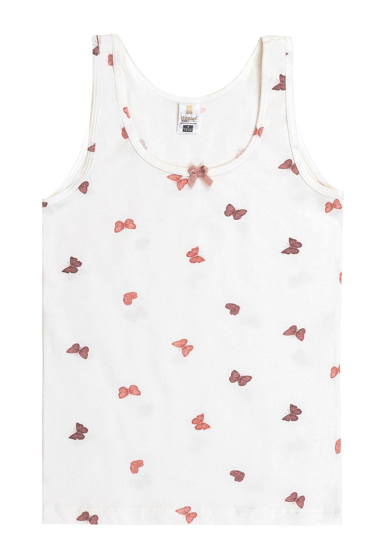 5'li Paket Kız Çocuk Karışık Renkli Desenli Pamuklu Yumuşak Kalın Askılı Atlet | 41600