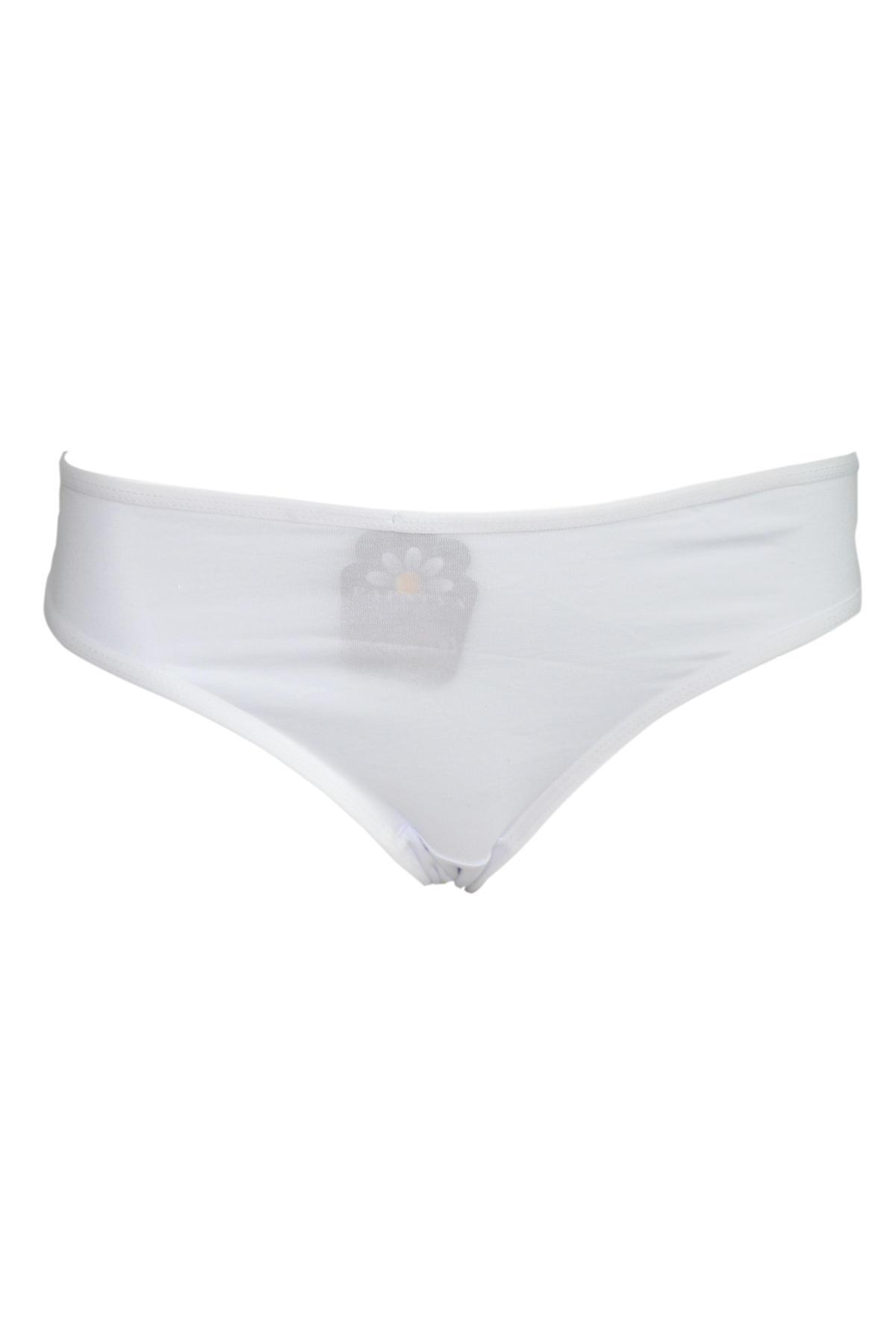 Bikini Altı Pamuk Beyaz Külot | Papatya 200