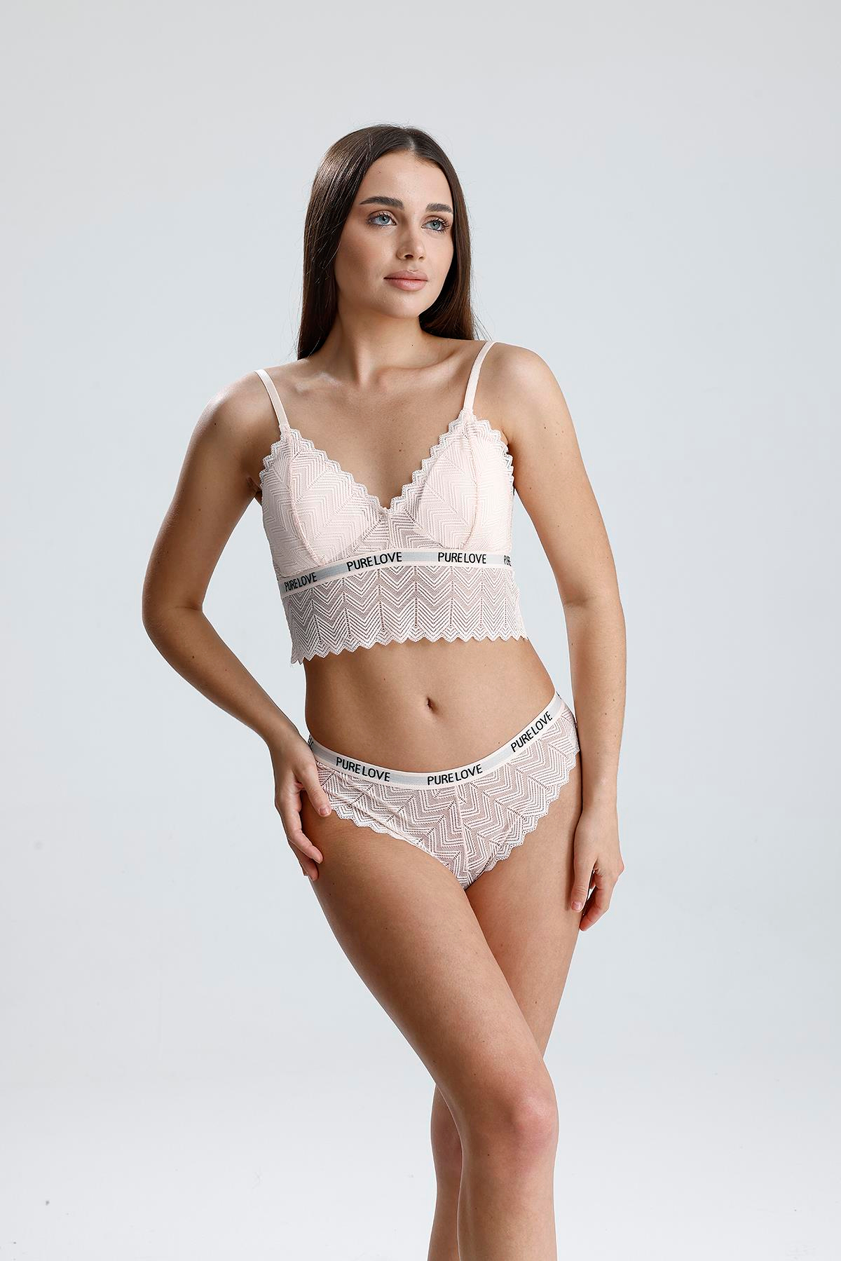 Dantel Detay Bralet Takım | Yavruağzı 285
