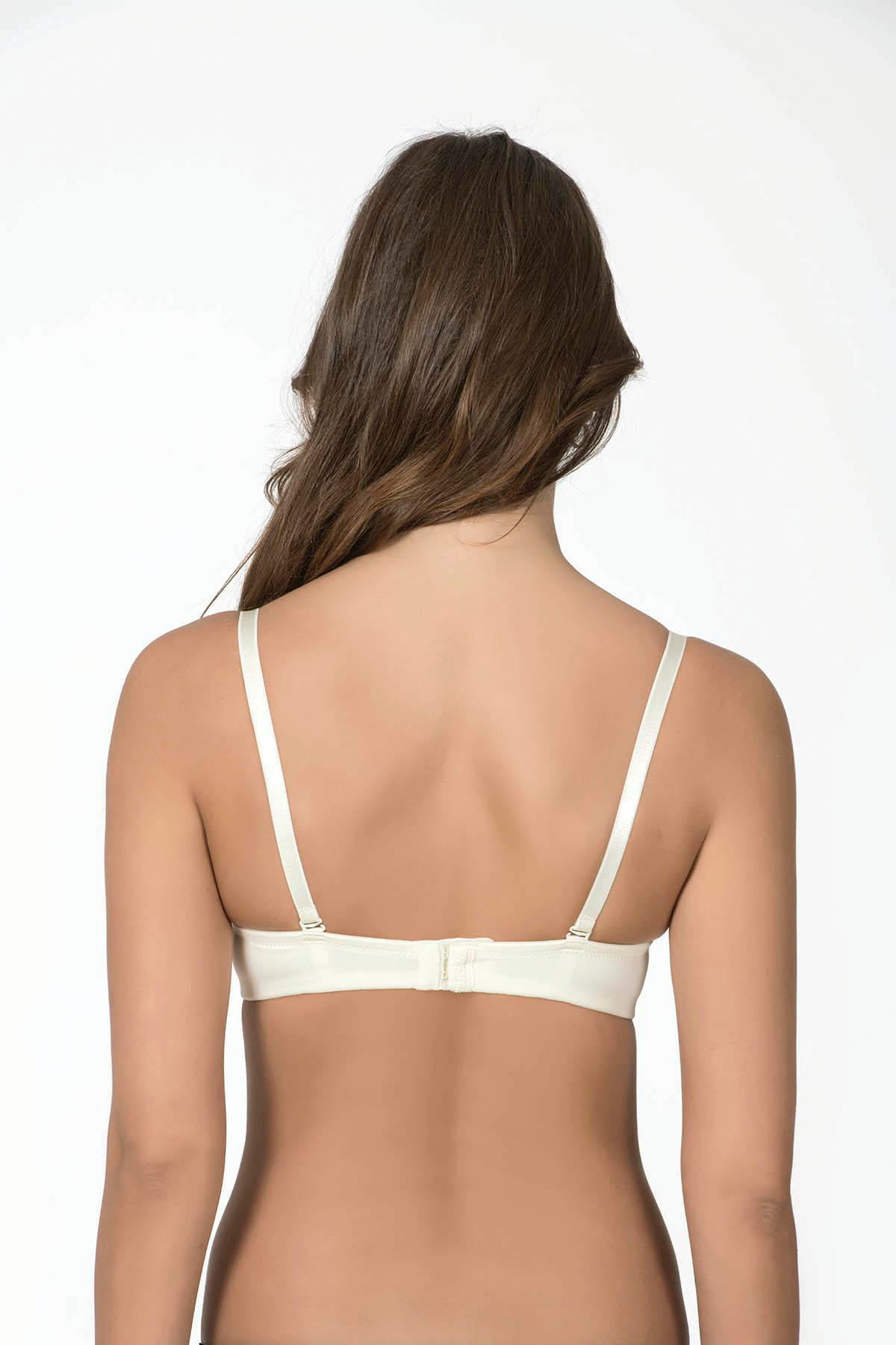 Dolgusuz Kulaklı Sütyen Ekru | Belvu 1108 