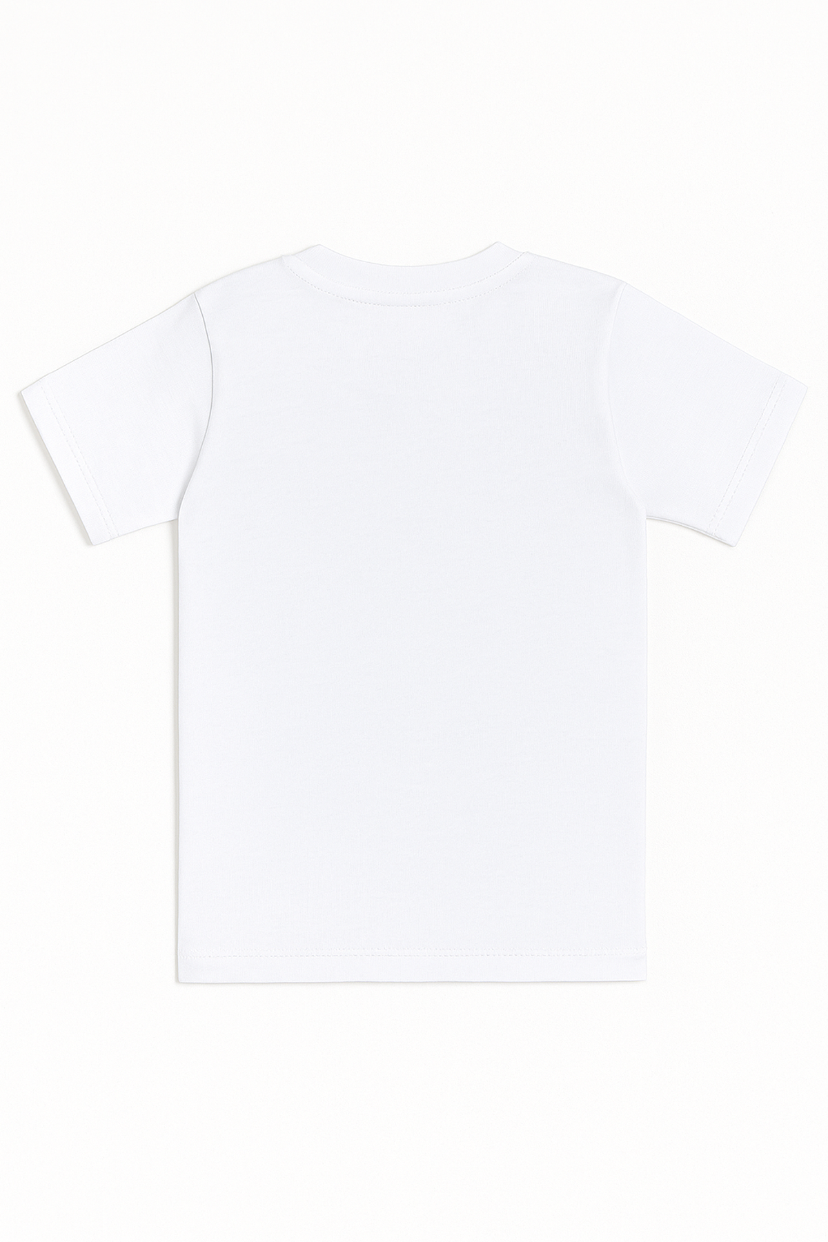 Erkek Çocuk %100 Pamuklu Ribana Yarım Kol Kapalı Yaka Fanila | Beyaz 0706