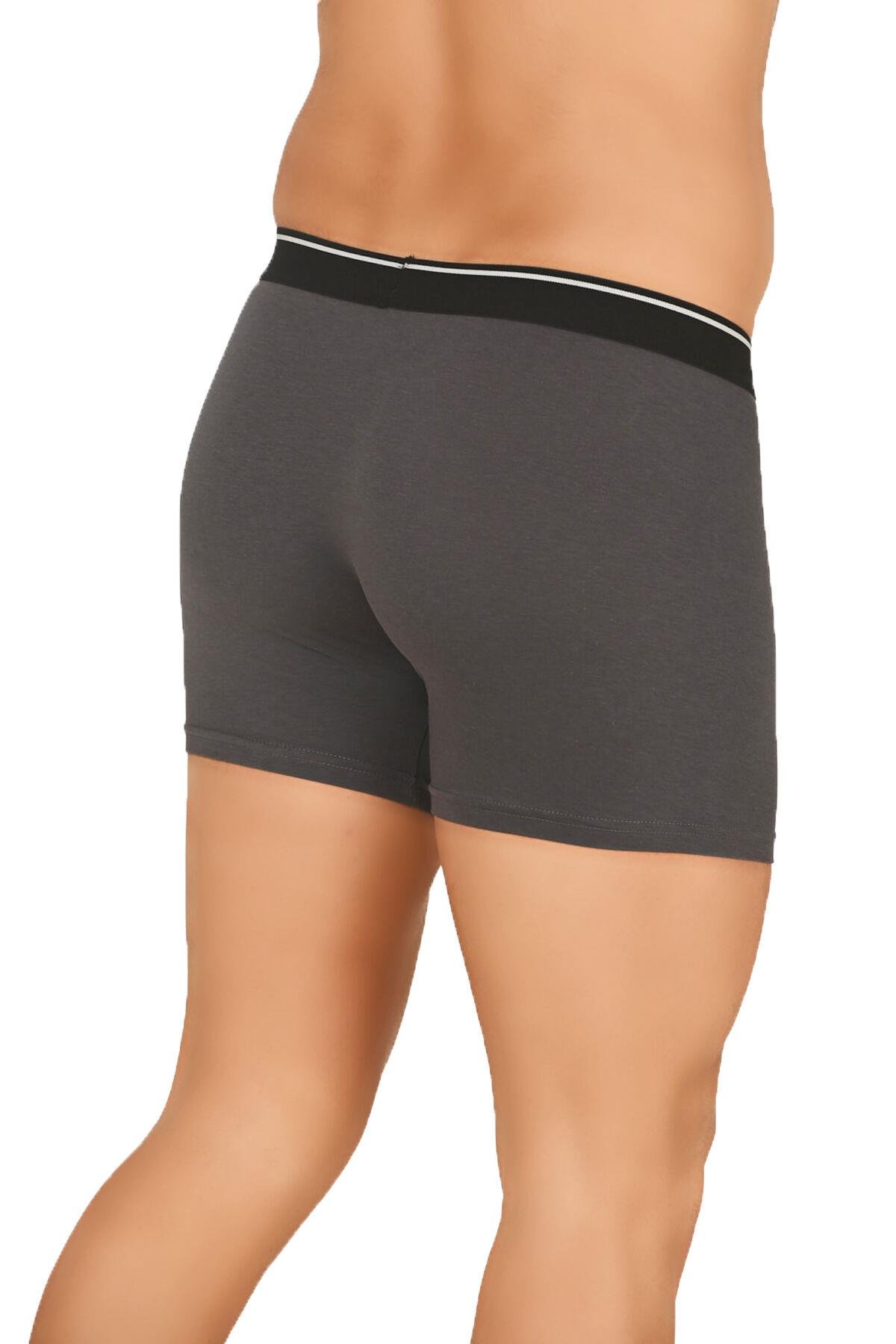 Erkek Modal Pamuklu Boxer Şort | Antrasit K11256
