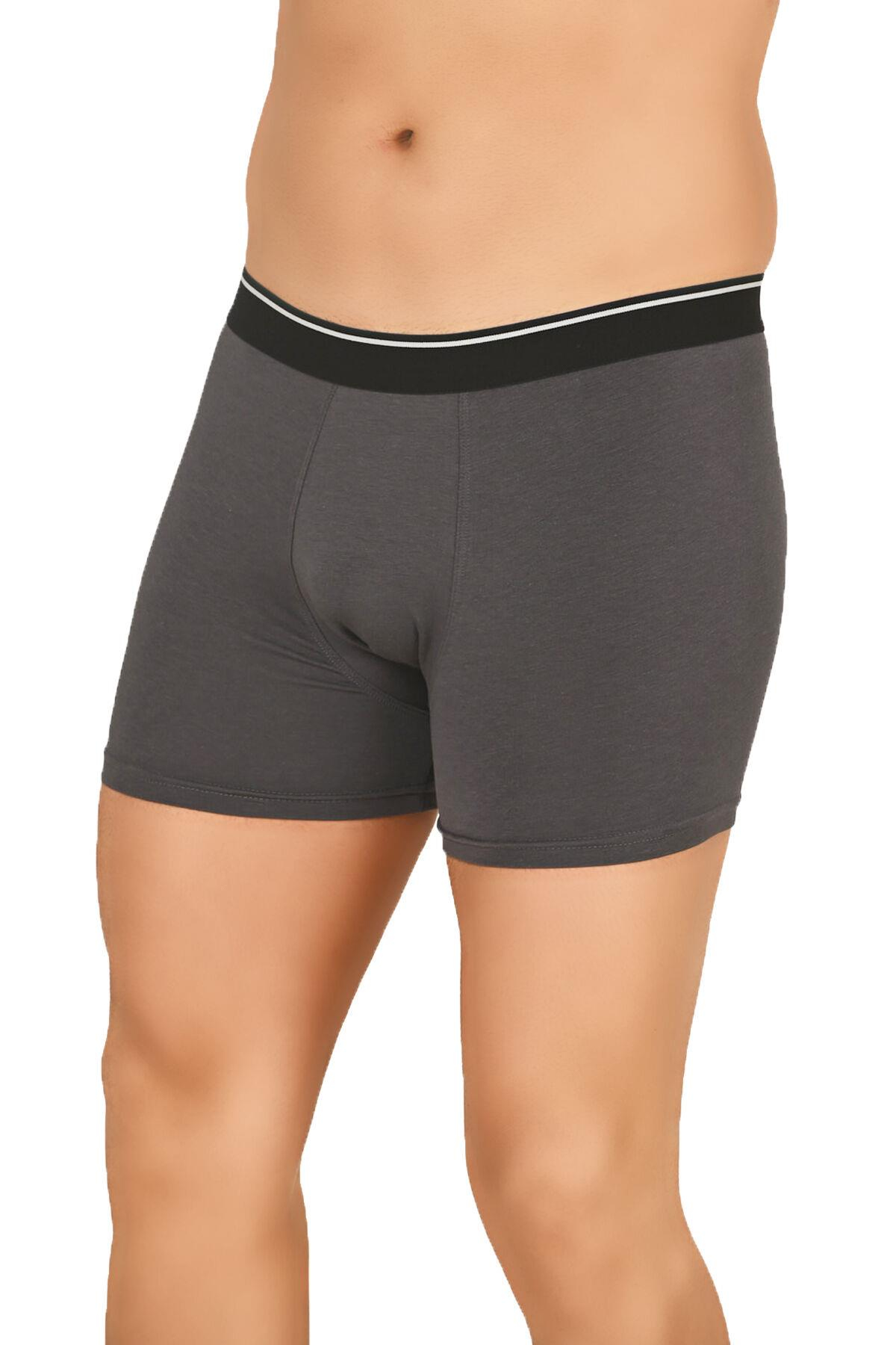 Erkek Modal Pamuklu Boxer Şort | Antrasit K11256