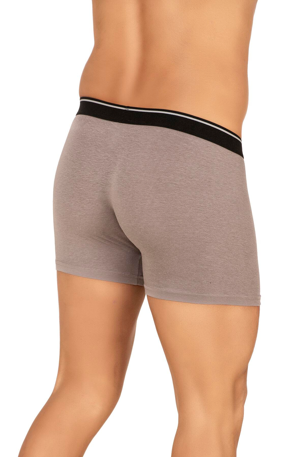 Erkek Modal Pamuklu Boxer Şort | Gri K11256