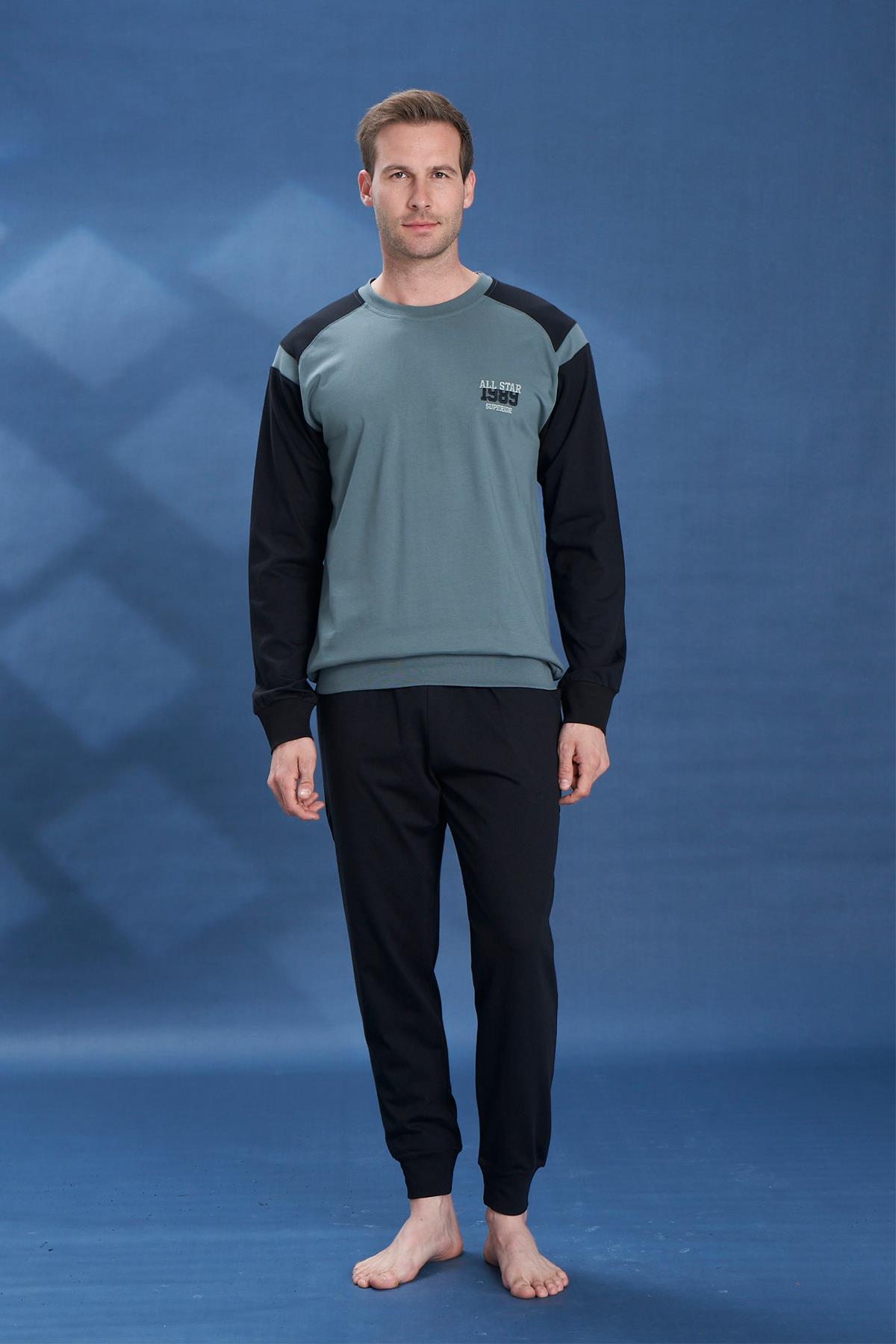 Erkek Penye Süprem Bisiklet Yaka Takım | Haki 2136