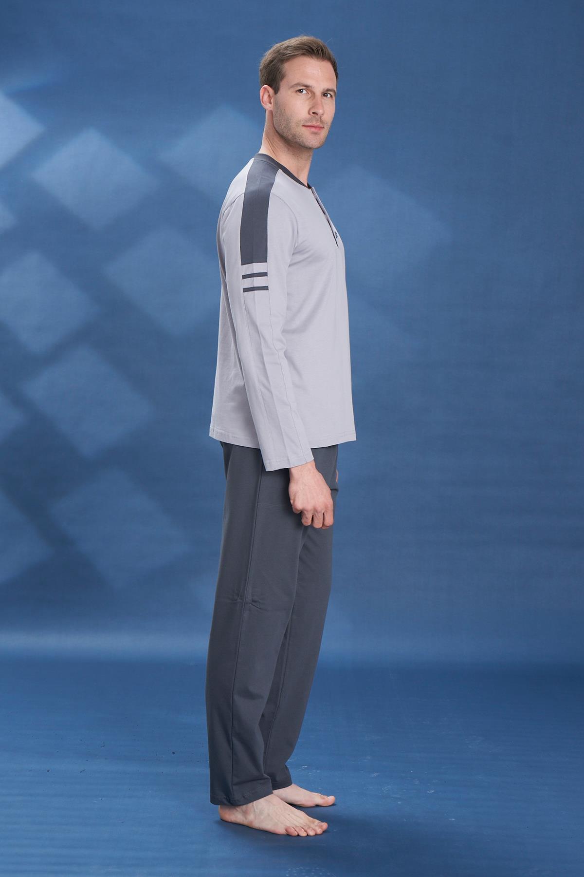 Erkek Penye Süprem Genç Önü Patlı Takım | Gri 2114