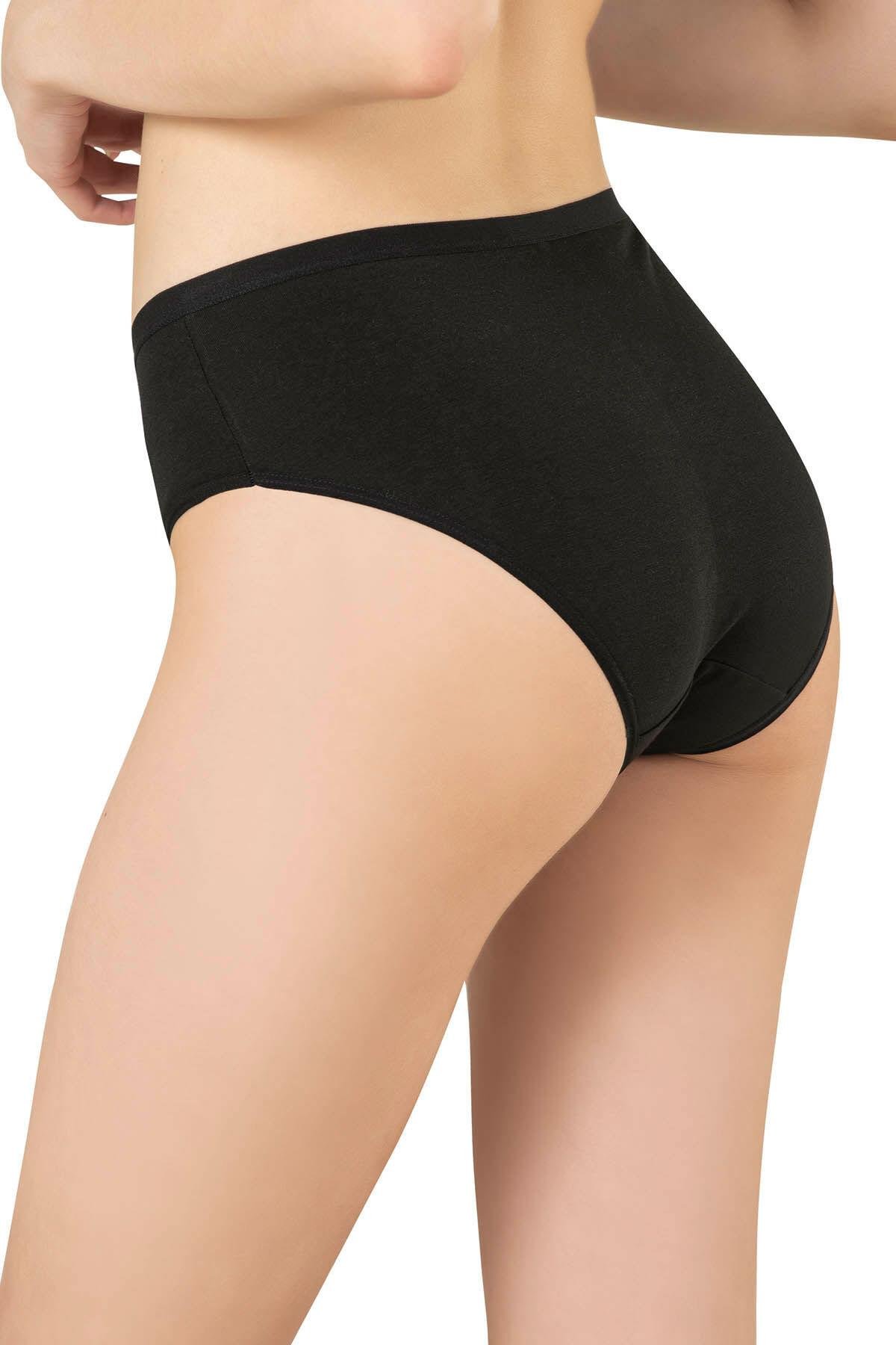 Kadın 3'lü Paket Pamuklu Yüksek Bel Battal Bato Külot | özk 26800