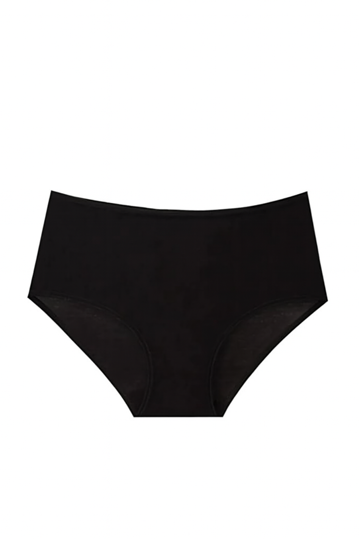 Kadın Bambu Kumaş Yüksek Bel Külot | Siyah 2572