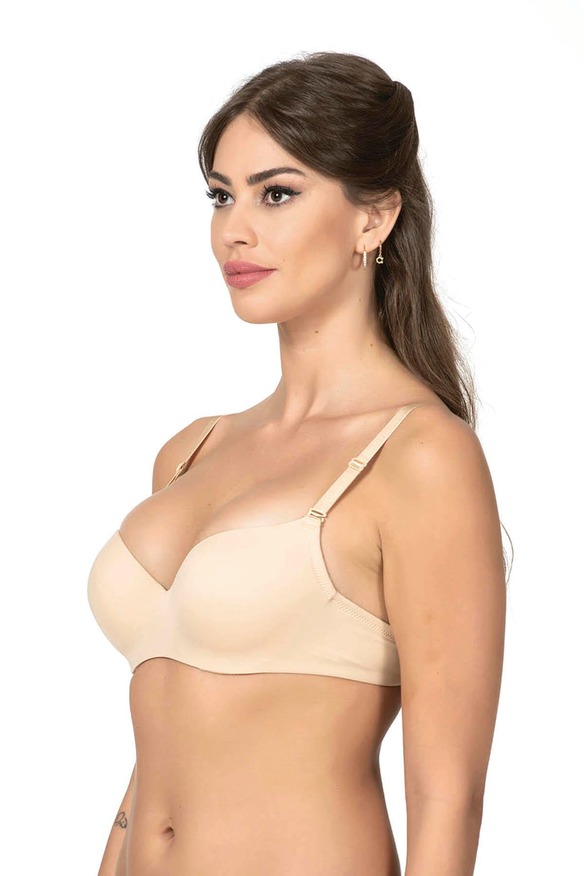 Kadın Dolgusuz Kulaklı Sütyen | Ten 1108